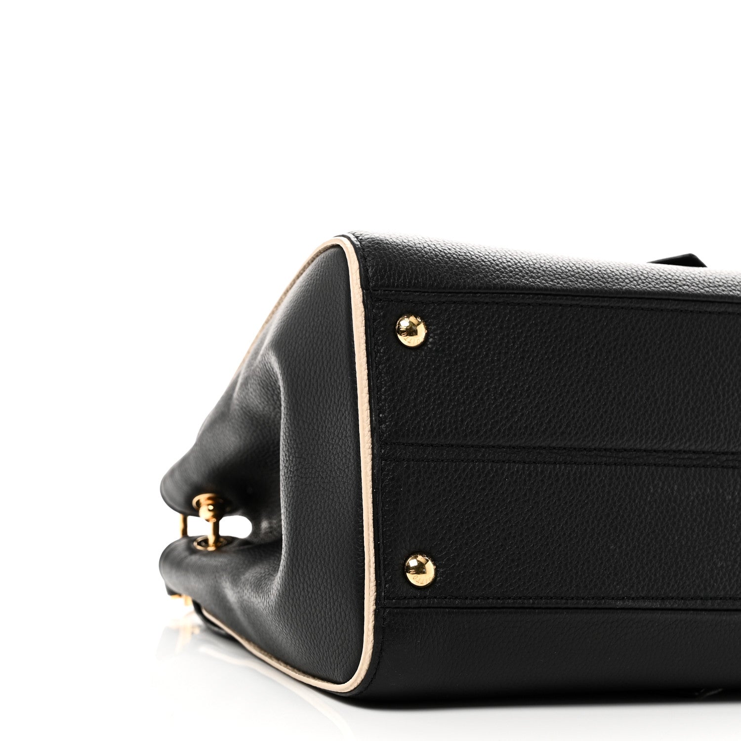 Louis Vuitton Grained Calfskin Monogram Double V Black