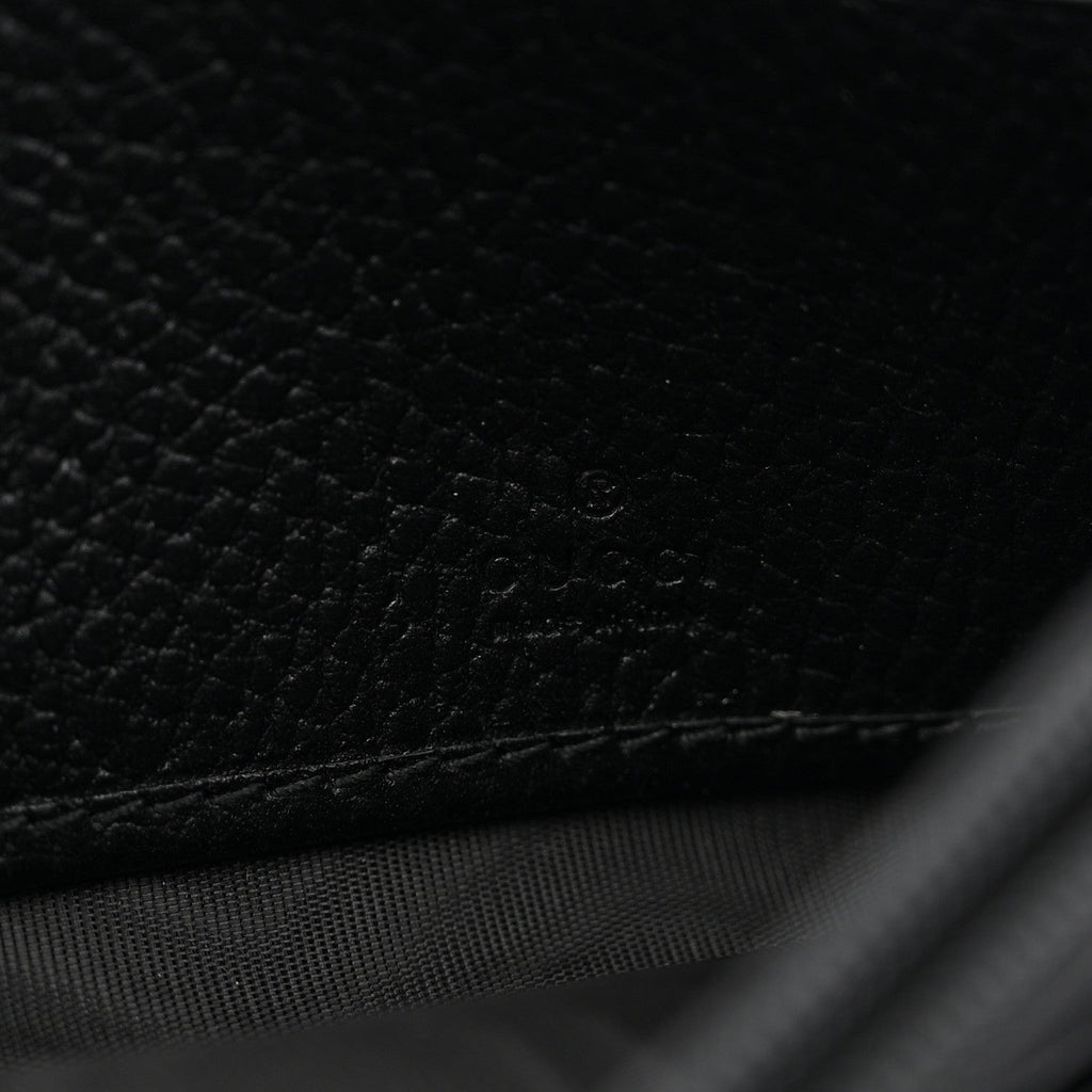 Gucci Dollar Calfskin GG Supreme Monogram GG Marmont Continental Wallet Black Beige Ebony