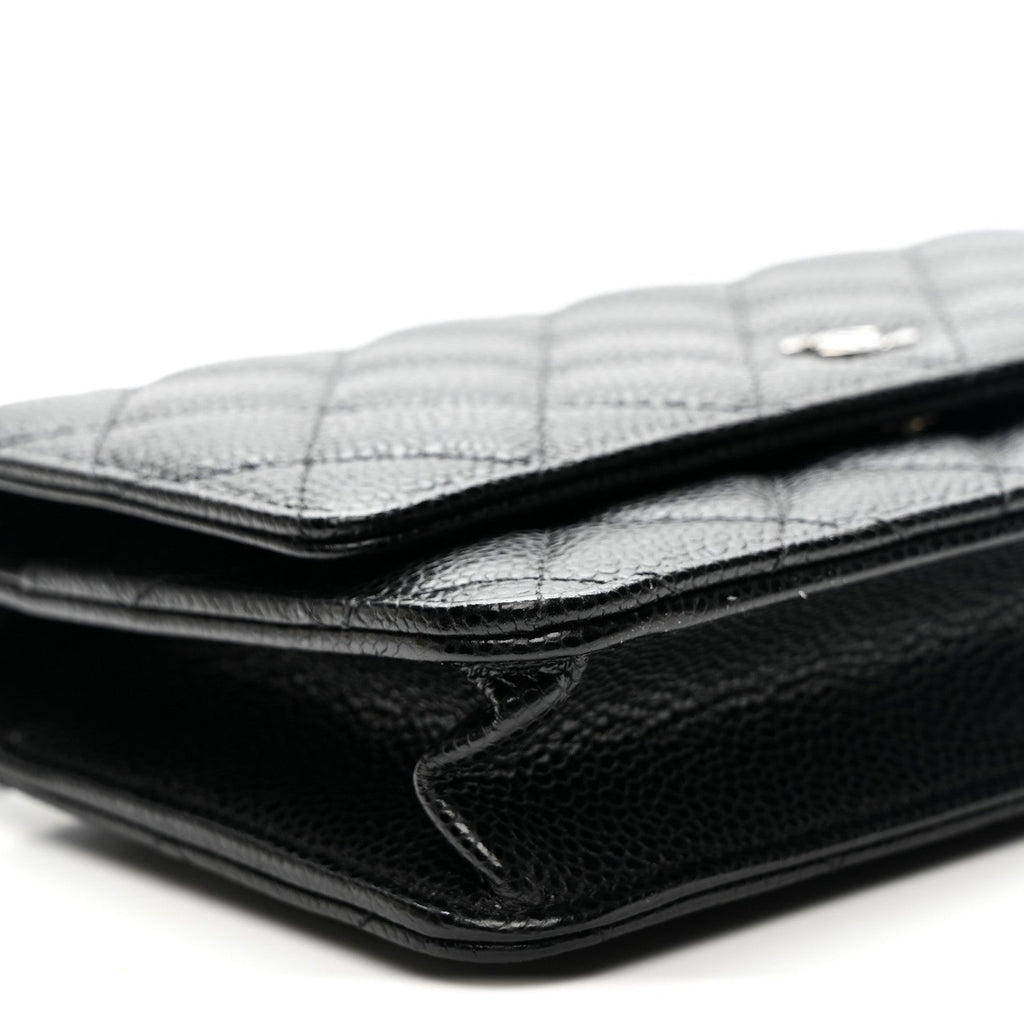 Chanel Caviar Quilted Wallet on Chain WOC Black