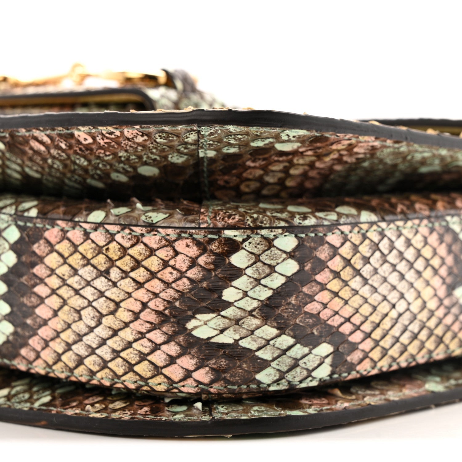 Gucci Snakeskin Horsebit 1955 Shoulder Bag Multicolor