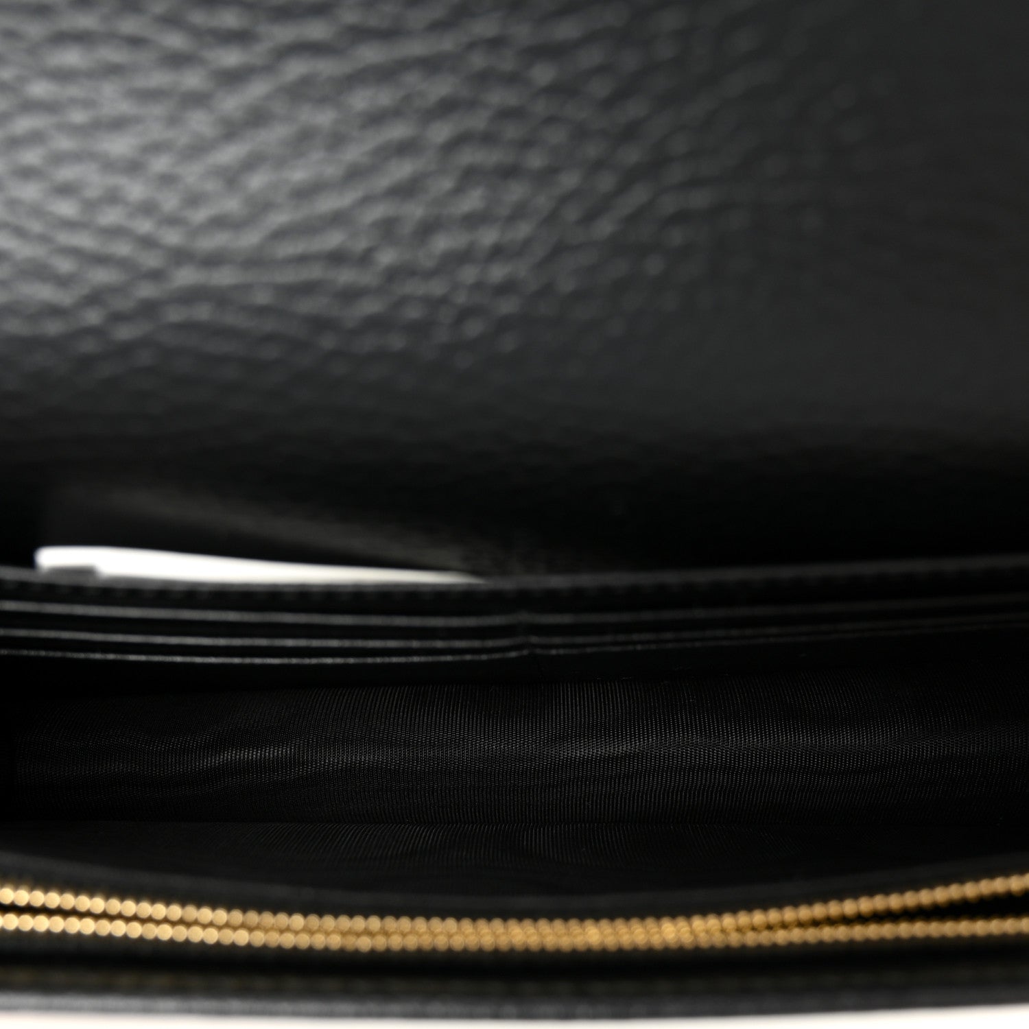 Gucci Calfskin Mini GG Marmont Chain Wallet Black