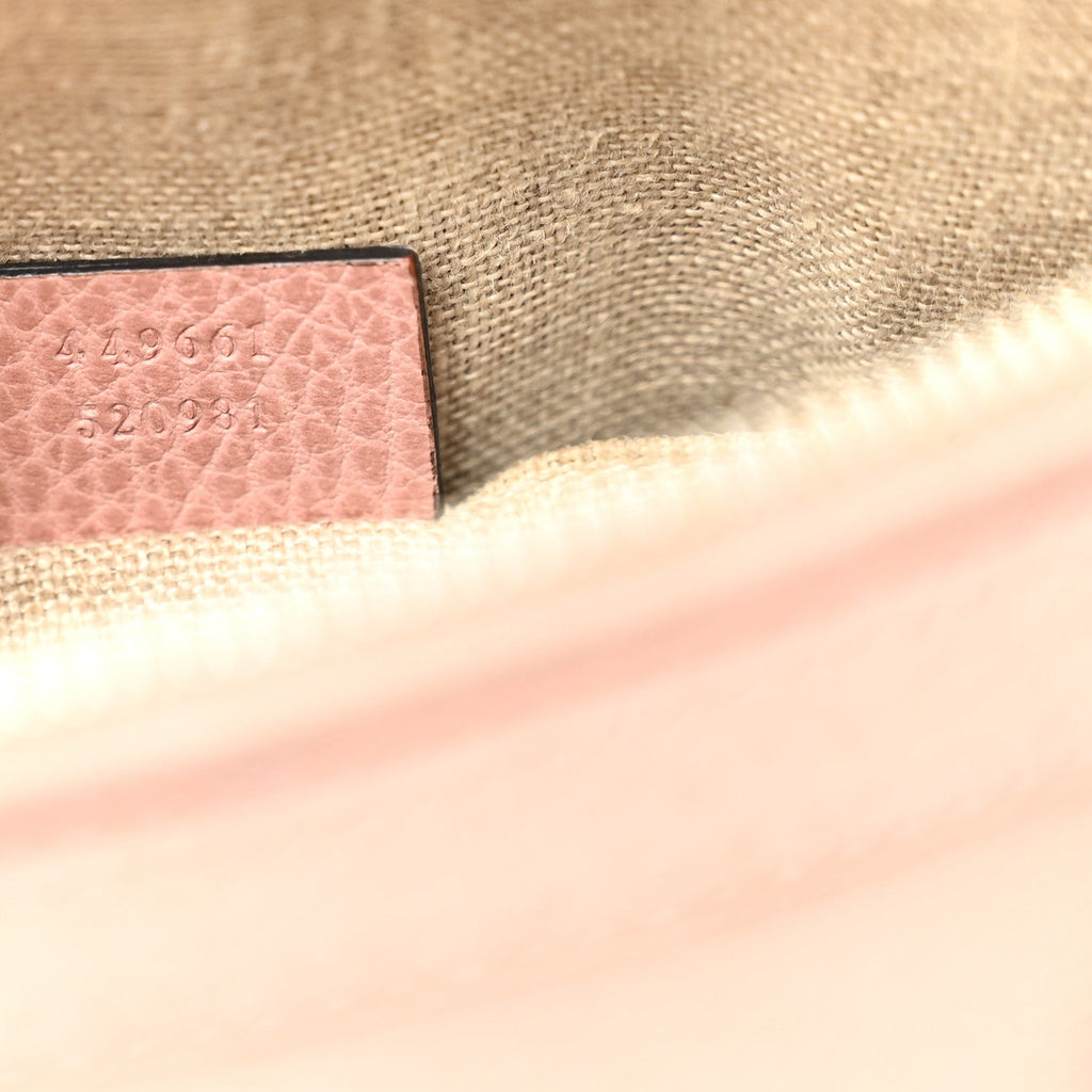 Gucci Dollar Calfskin Small GG Charm Dome Bag Soft Pink