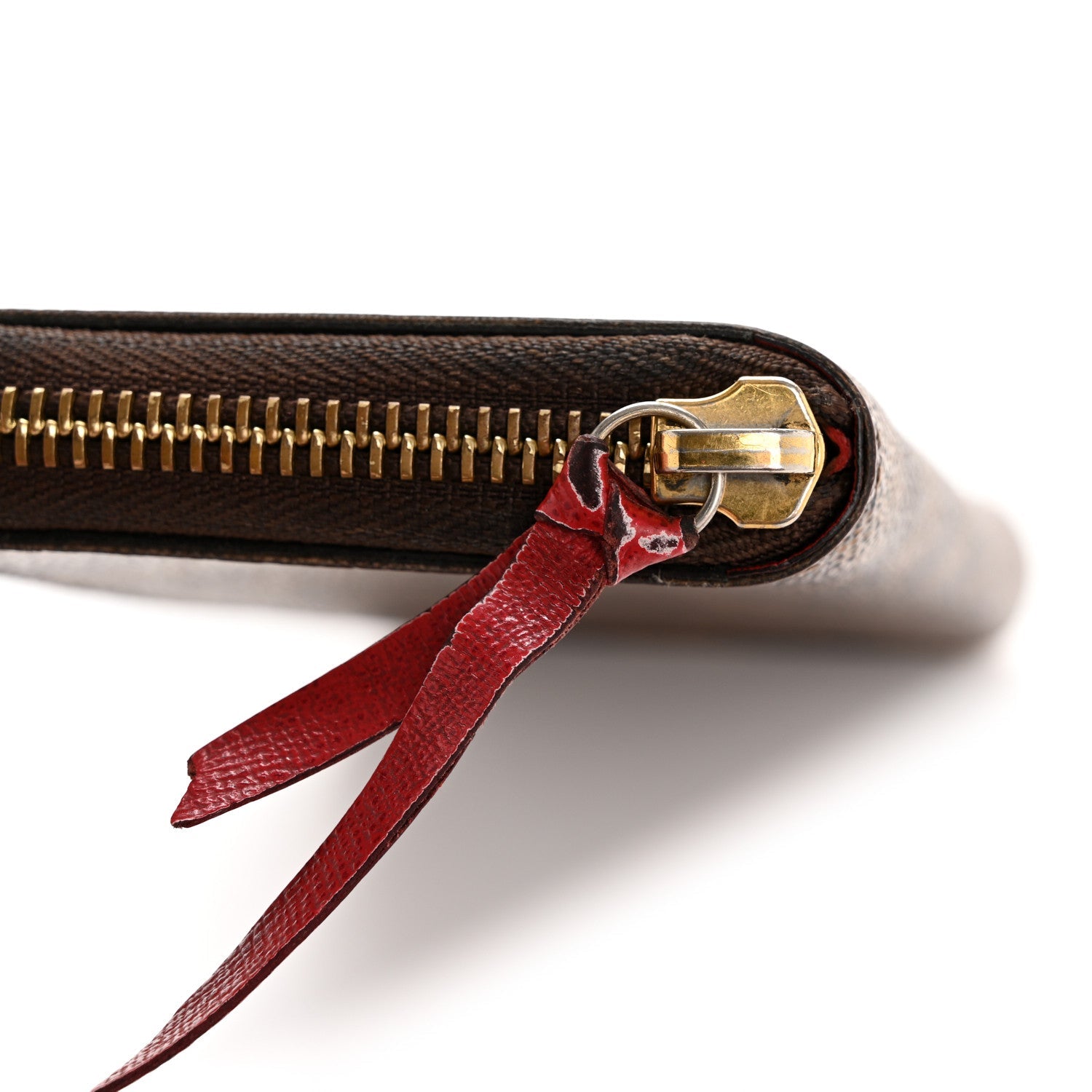 Louis Vuitton Damier Ebene Clemence Wallet Cherry