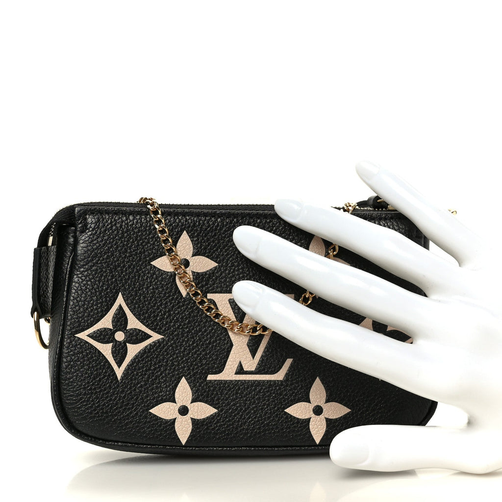 Louis Vuitton Empreinte Monogram Giant Mini Pochette Accessories Black