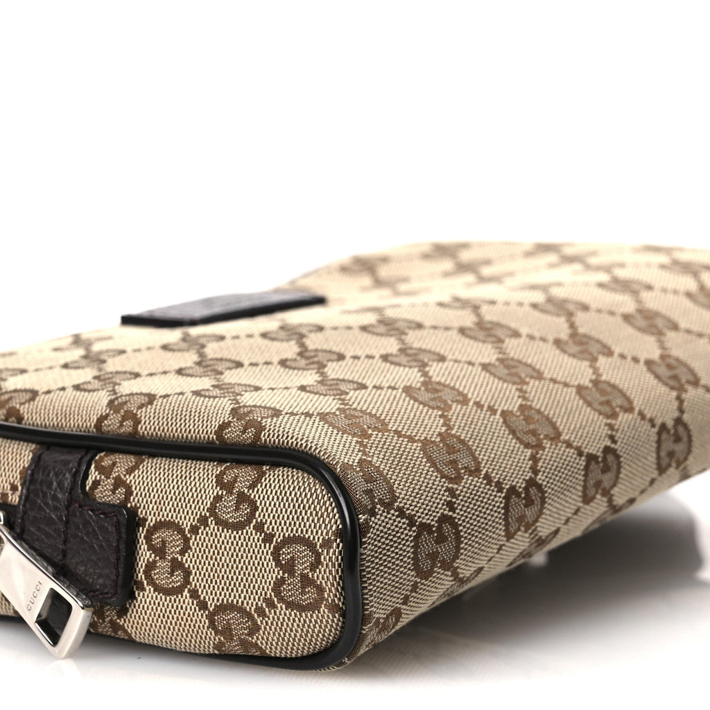 Gucci Monogram Belt Bag Dark Brown