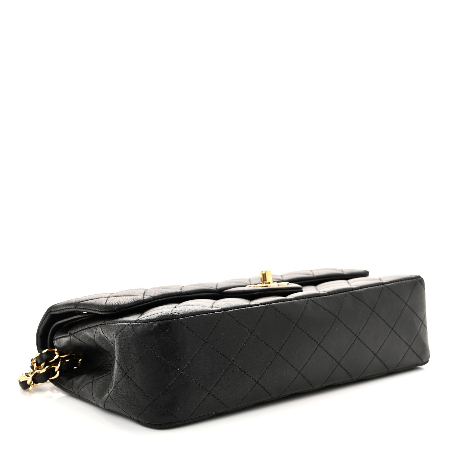 Chanel Lambskin Quilted Medium Double Flap Black