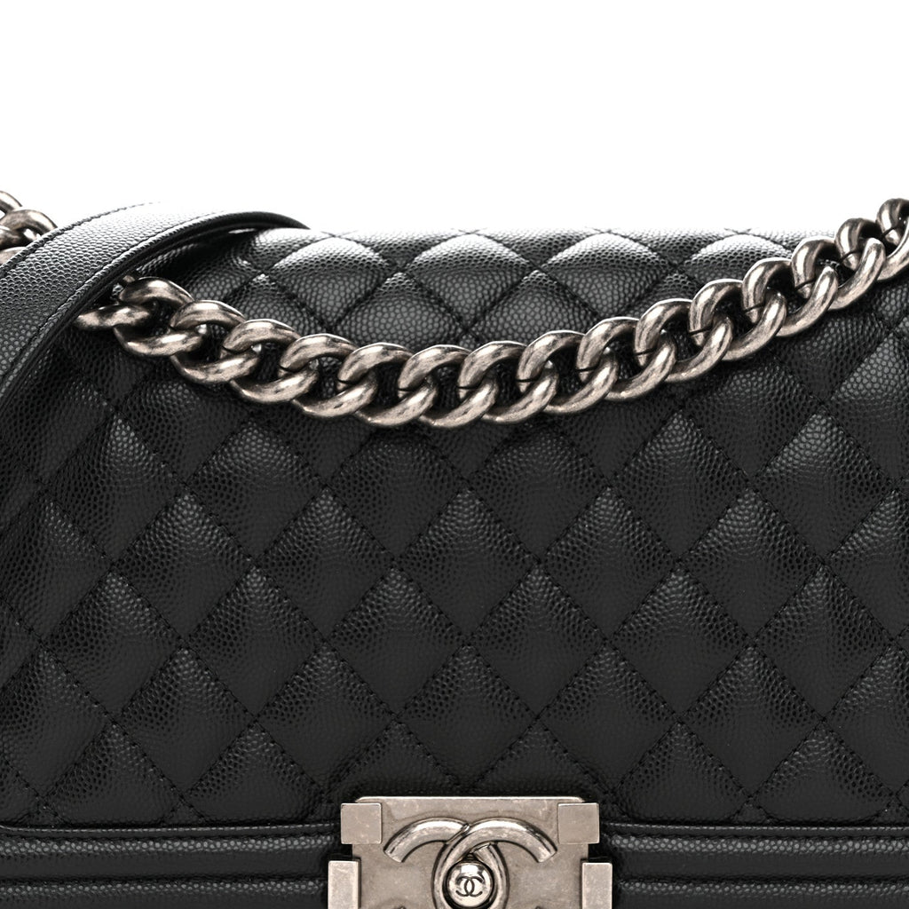 Chanel Caviar Quilted Medium Boy Flap Black