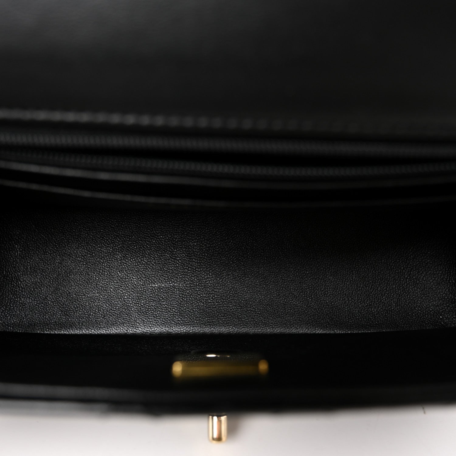 Chanel Lambskin Quilted Mini Top Handle Rectangular Flap Black