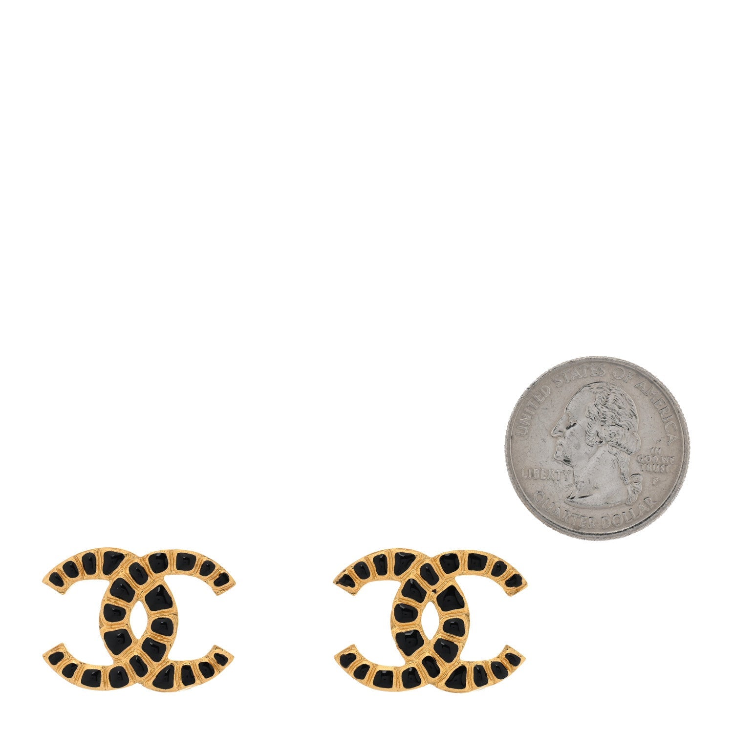 Resin Along The Nile CC Earrings Gold Black