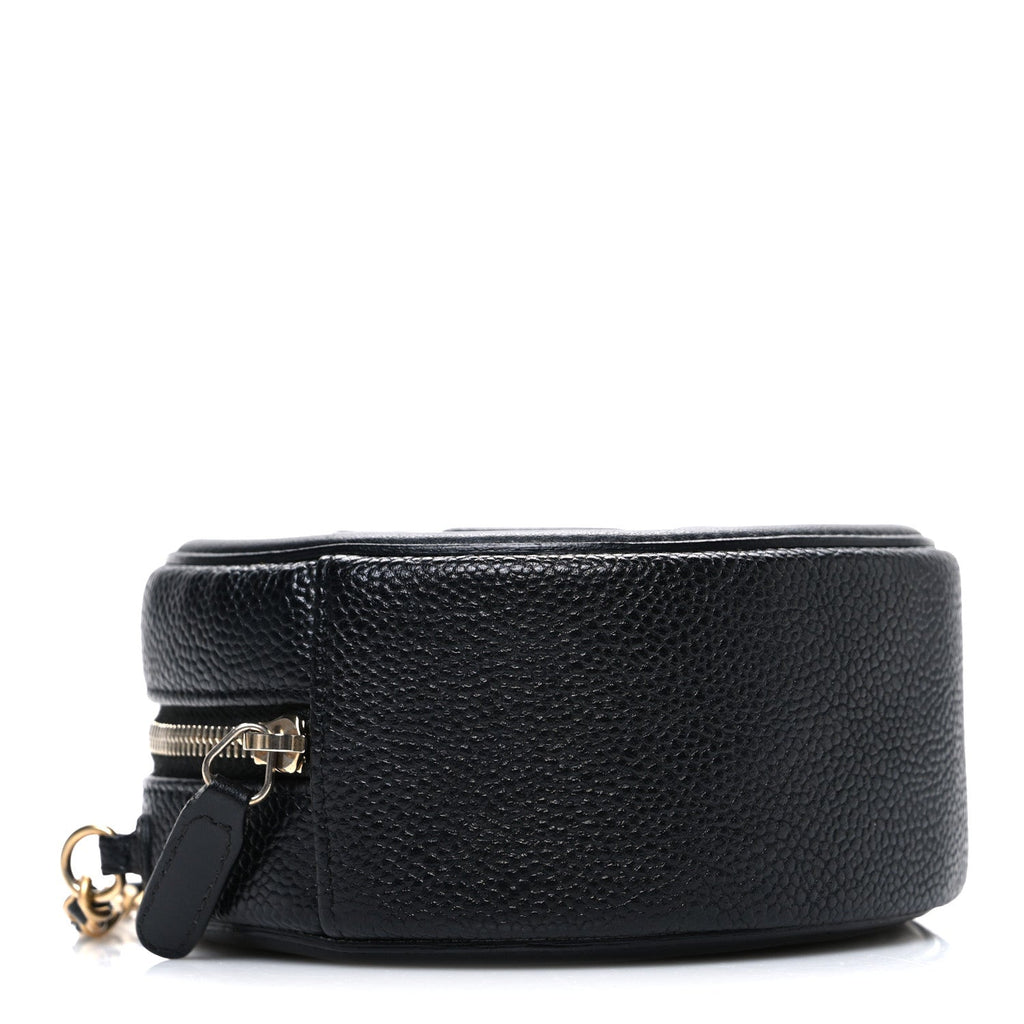 Chanel Caviar Quilted Round Filigree Crossbody Black