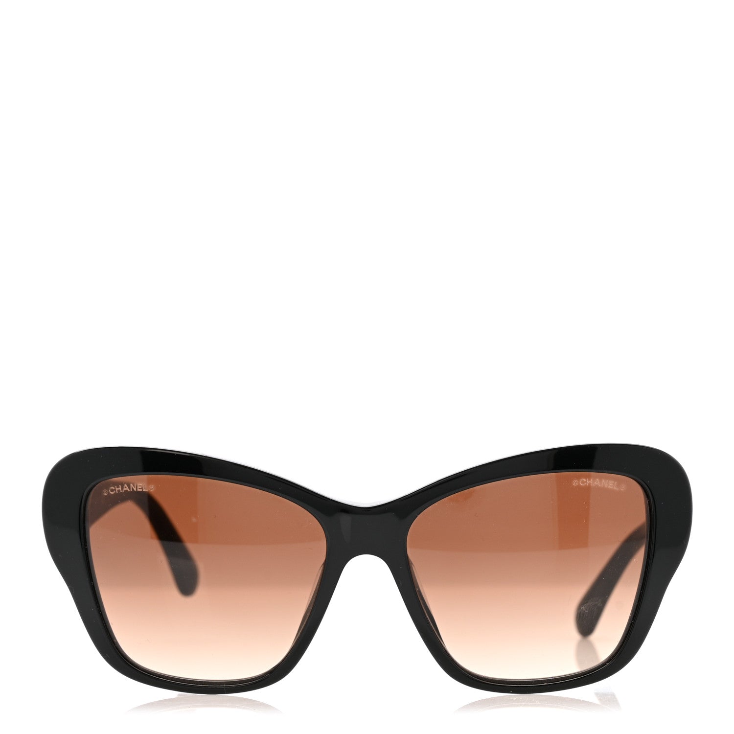 Acetate Lambskin CC Sunglasses 5457-Q-A Black