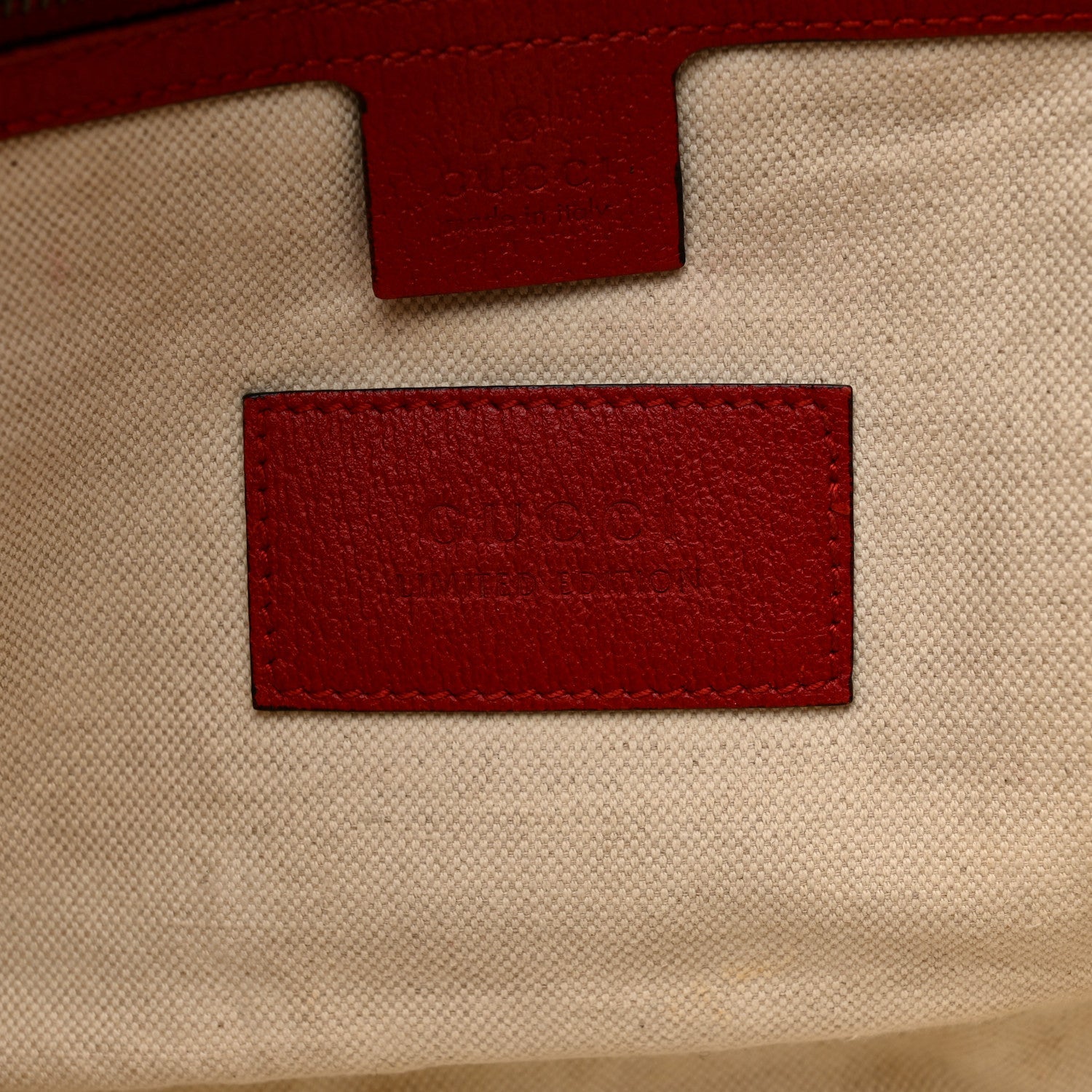 Gucci Soft GG Supreme Monogram Web Bosco Patch Small Crossbody Tote Beige Malva Hibiscus Red