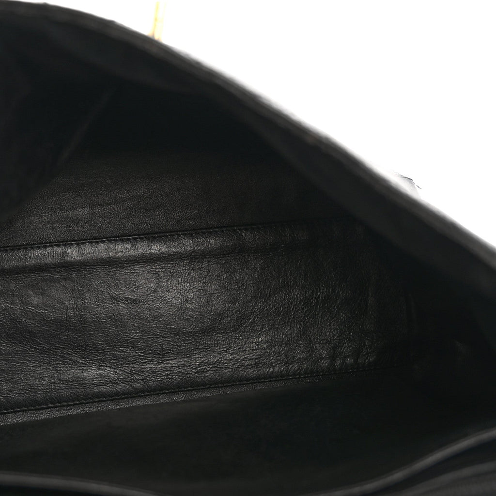 Chanel Caviar Quilted Jumbo Kelly Flap Black