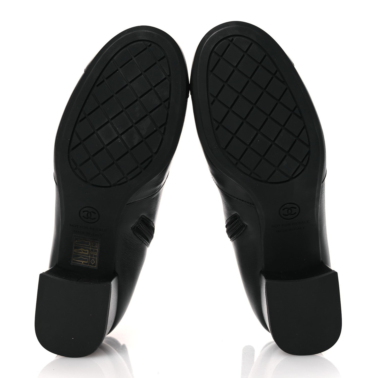 Chanel Stretch Lambskin Cap Toe CC Short Boots 36.5 Black