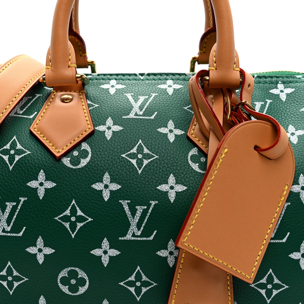 Louis Vuitton Calfskin Monogram Speedy P9 Bandouliere 25 Green