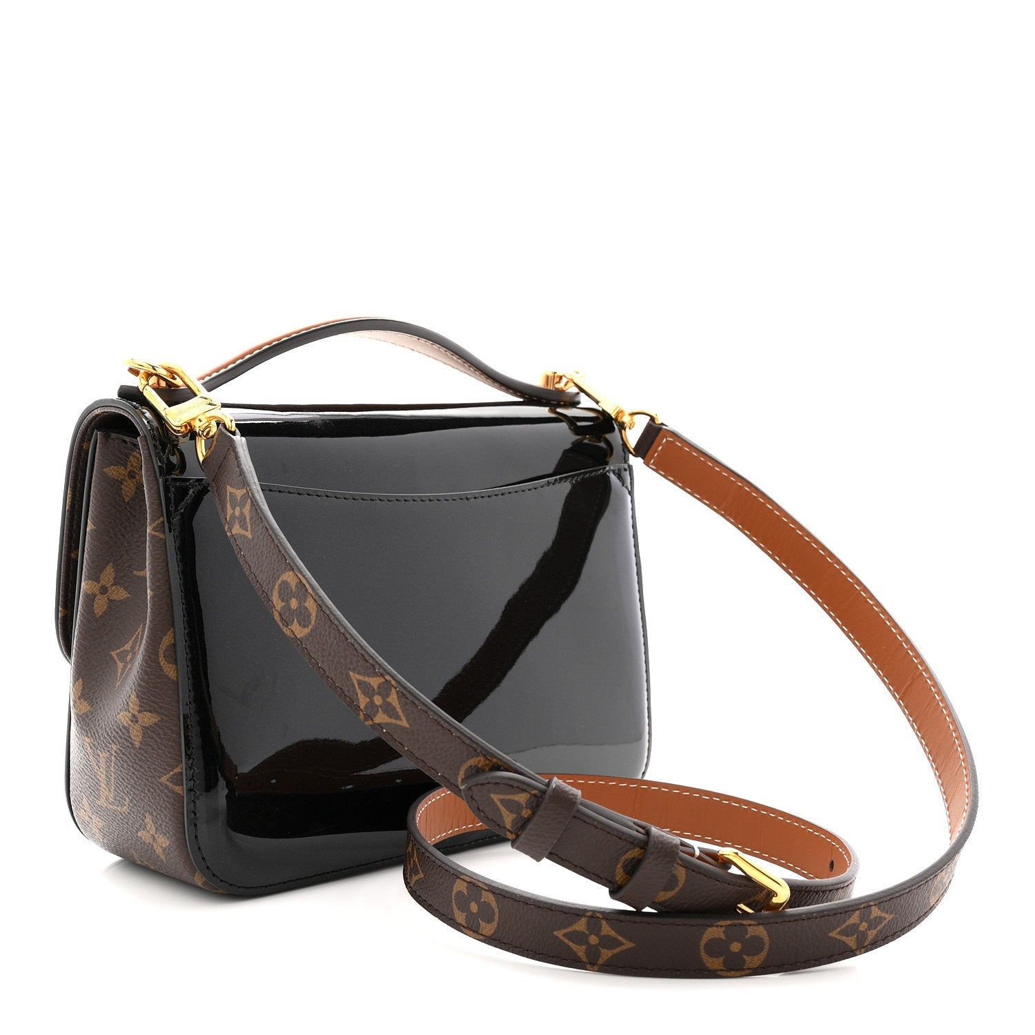 Louis Vuitton Patent Calfskin Monogram Cherrywood BB Black