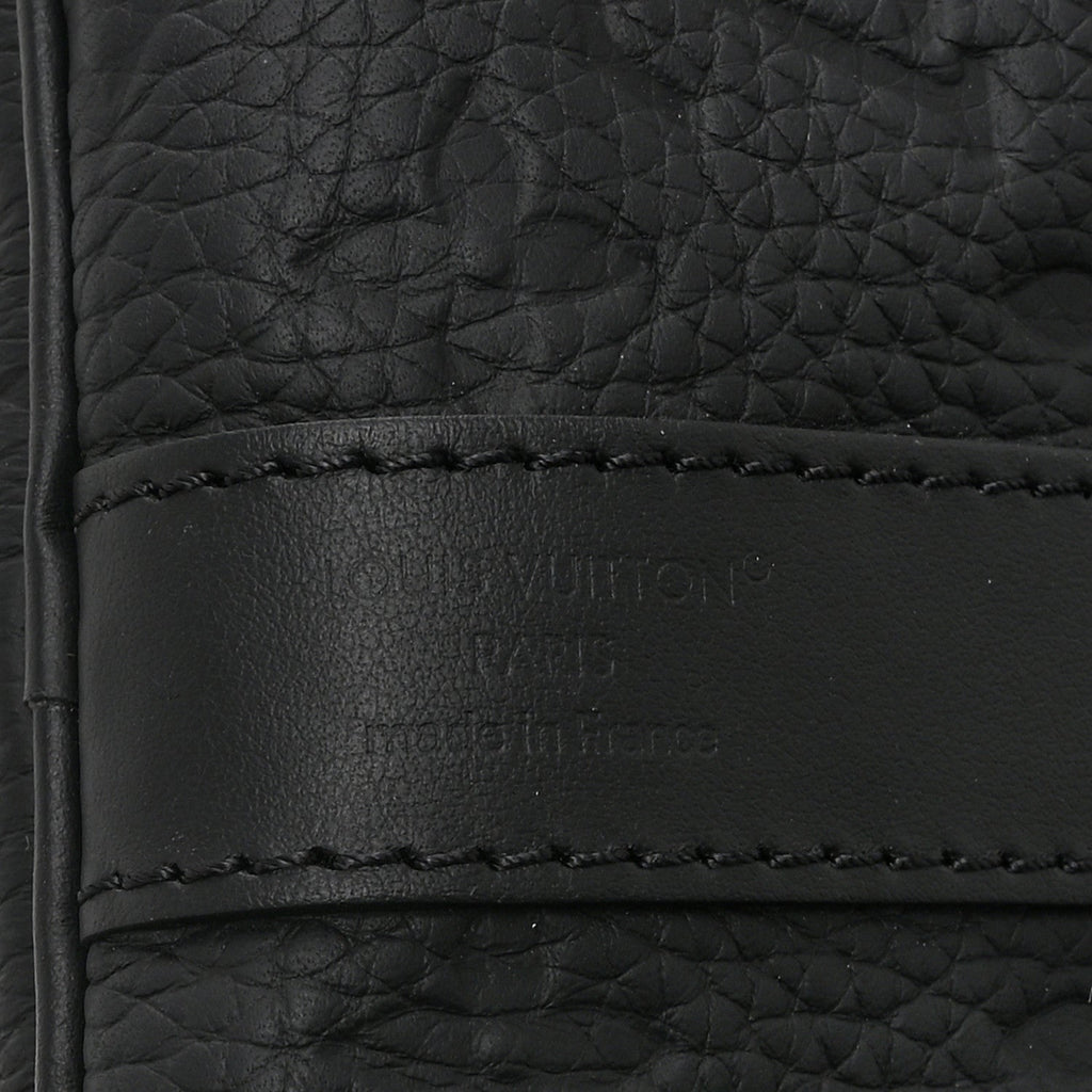 Louis Vuitton Monogram Taurillon Keepall Bandouliere 35 Black