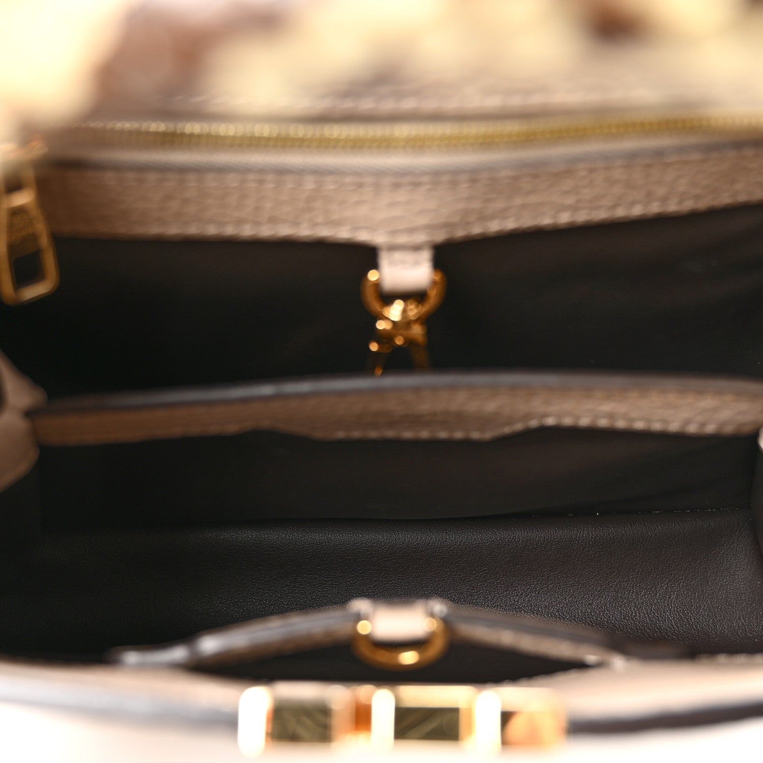 Louis Vuitton Taurillon Snakeskin Capucines BB Galet