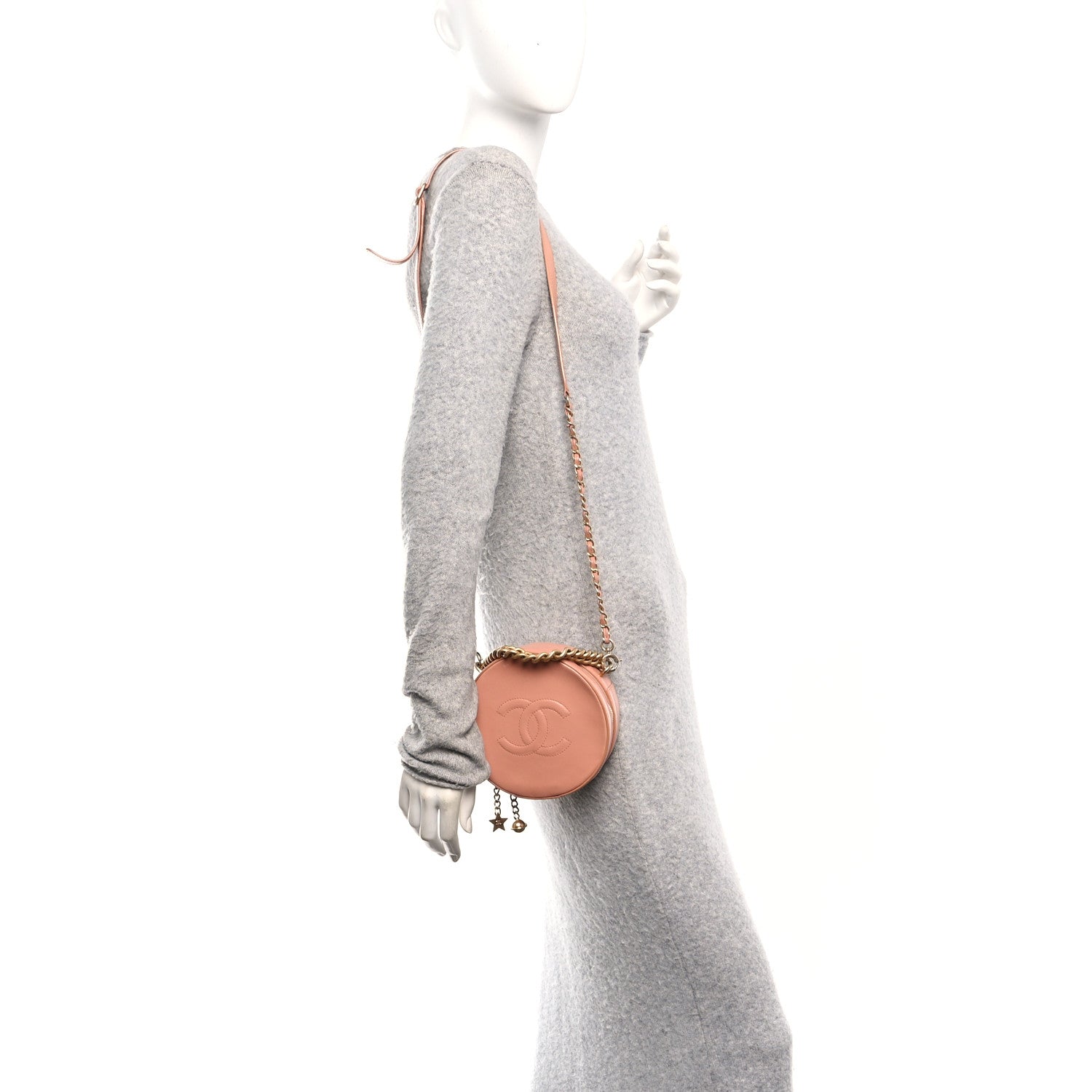 Chanel Calfskin Round As Earth Evening Bag Beige