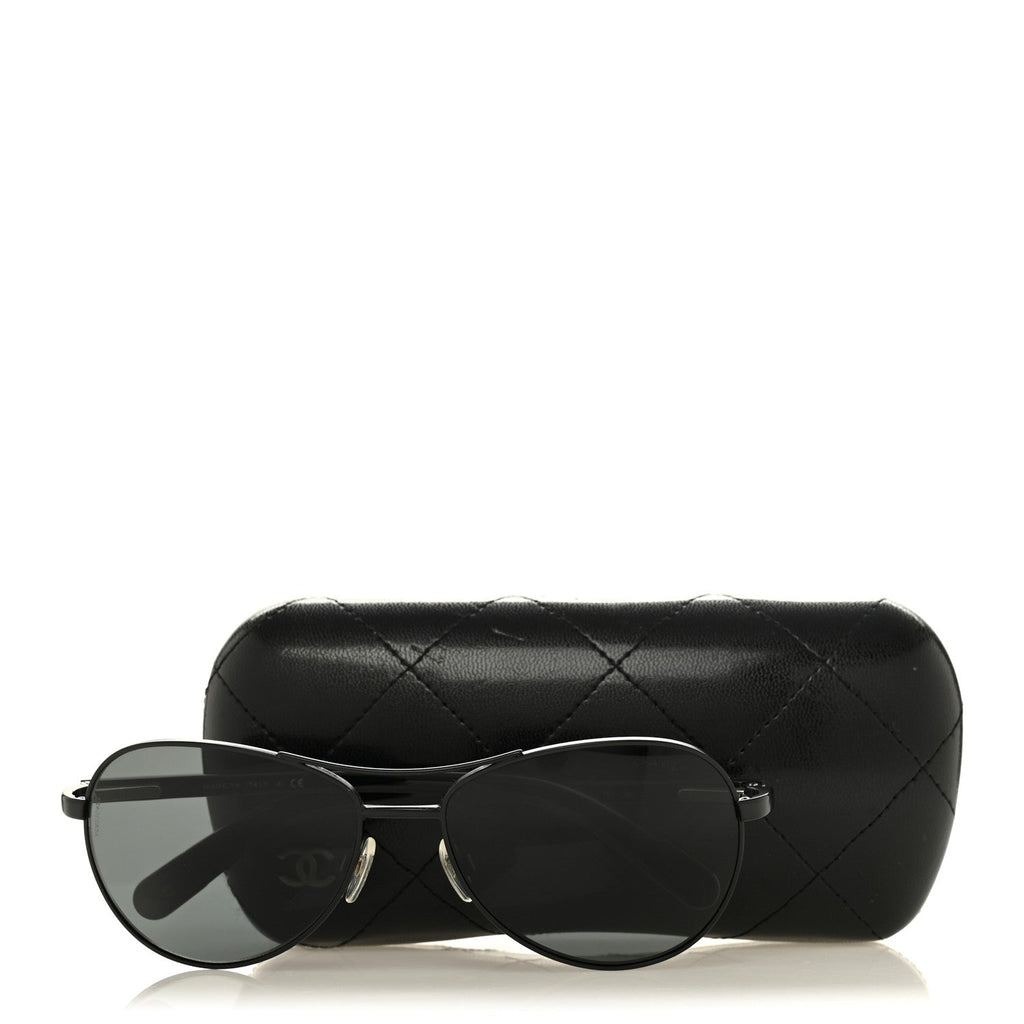Metal Aviator CC Sunglasses 4201 Black