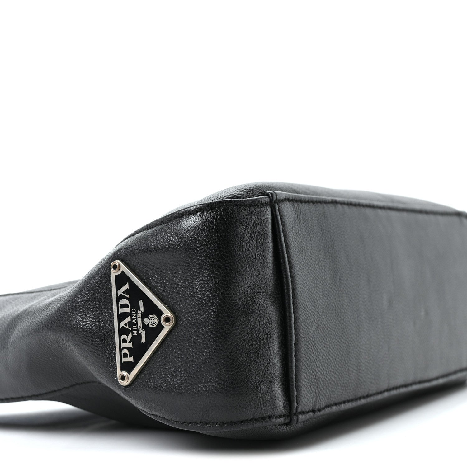 Prada Nappa Mini Triangle Hobo Black