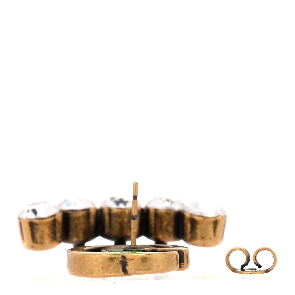 Gucci Crystal Single GG Earring Gold