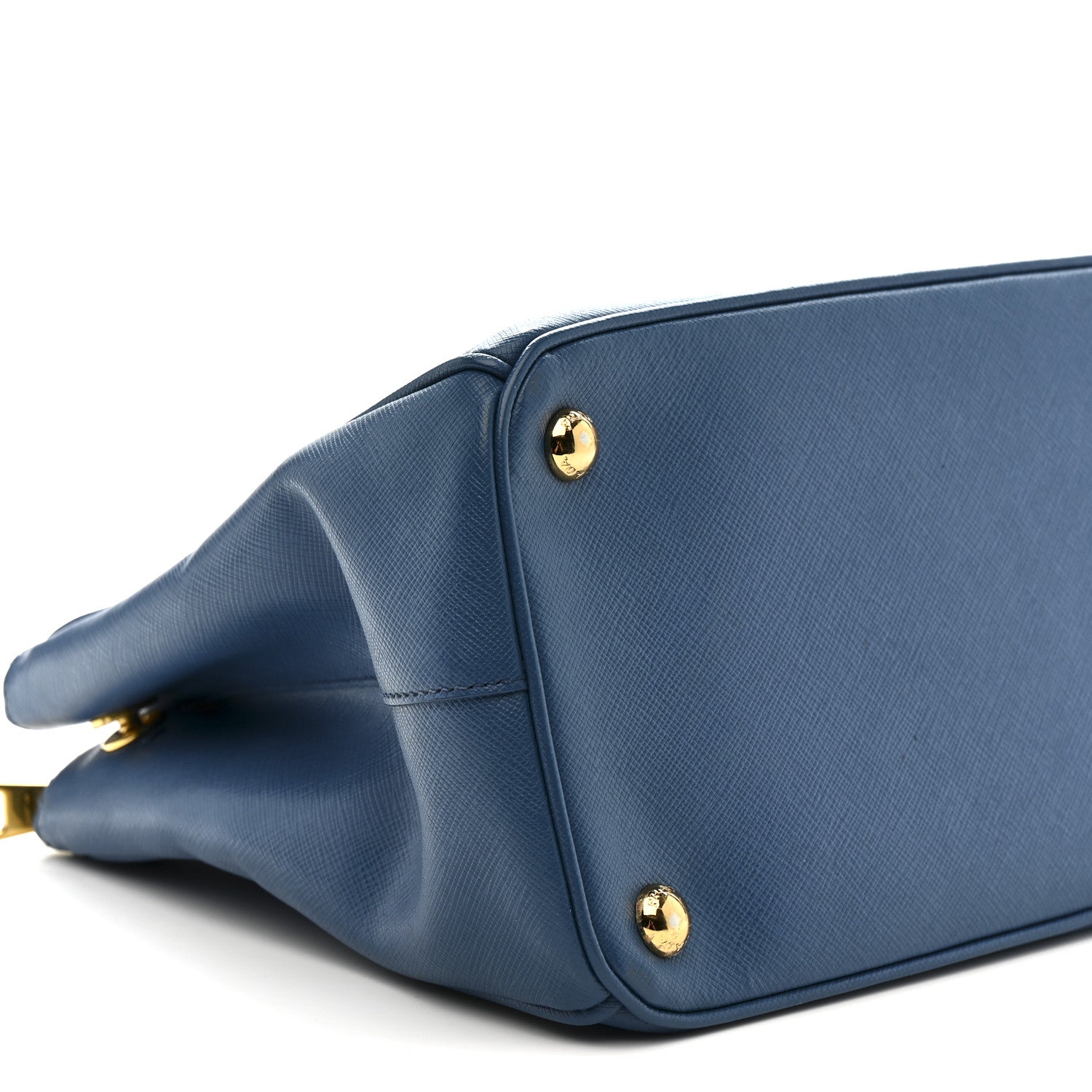 Prada Saffiano Small Galleria Double Zip Tote Cobalto