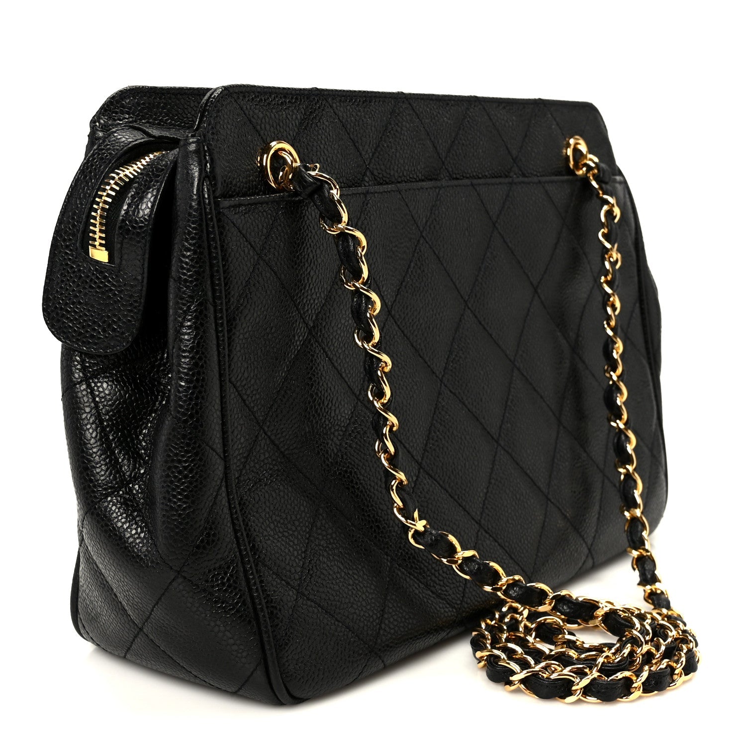 Chanel Caviar Quilted Shoulder Bag Black