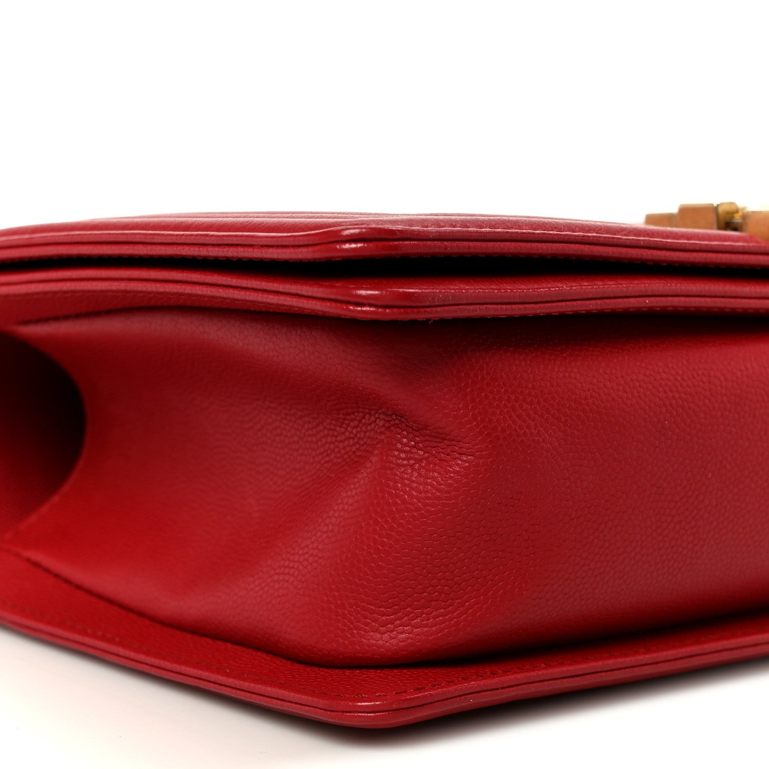 Chanel Caviar Quilted Medium Boy Flap Red