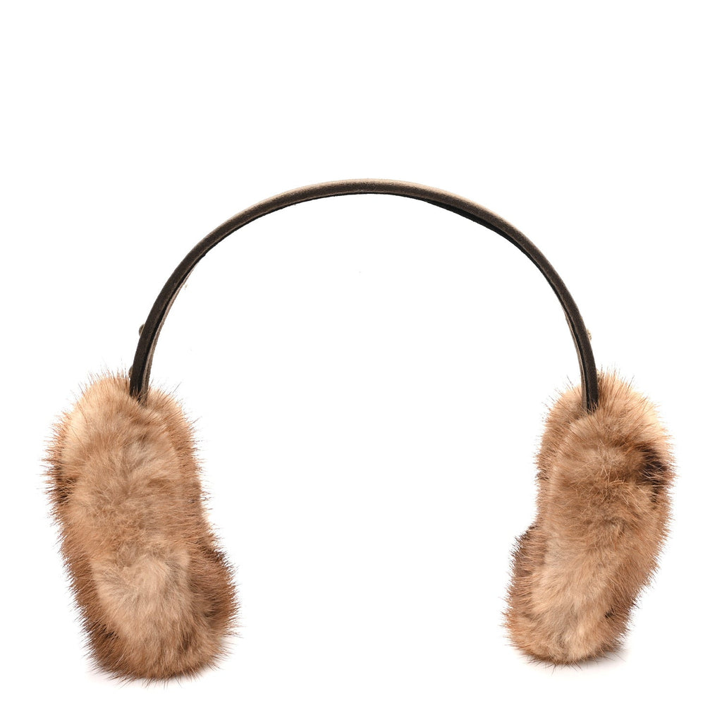 Louis Vuitton Mink Monogram Earmuffs Brown