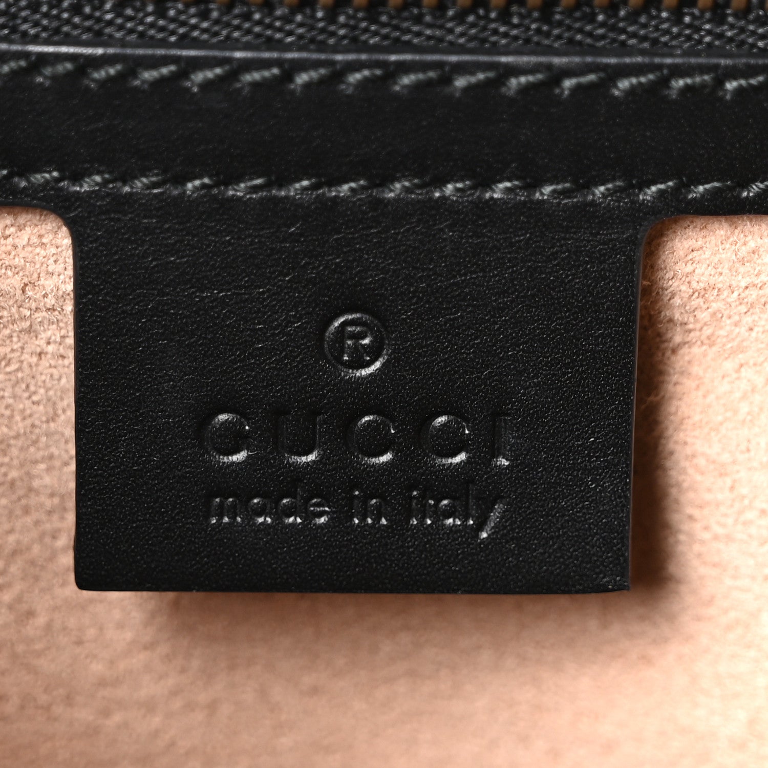 Gucci Calfskin Snakeskin GG Supreme Monogram Medium Osiride Top Handle Bag Black