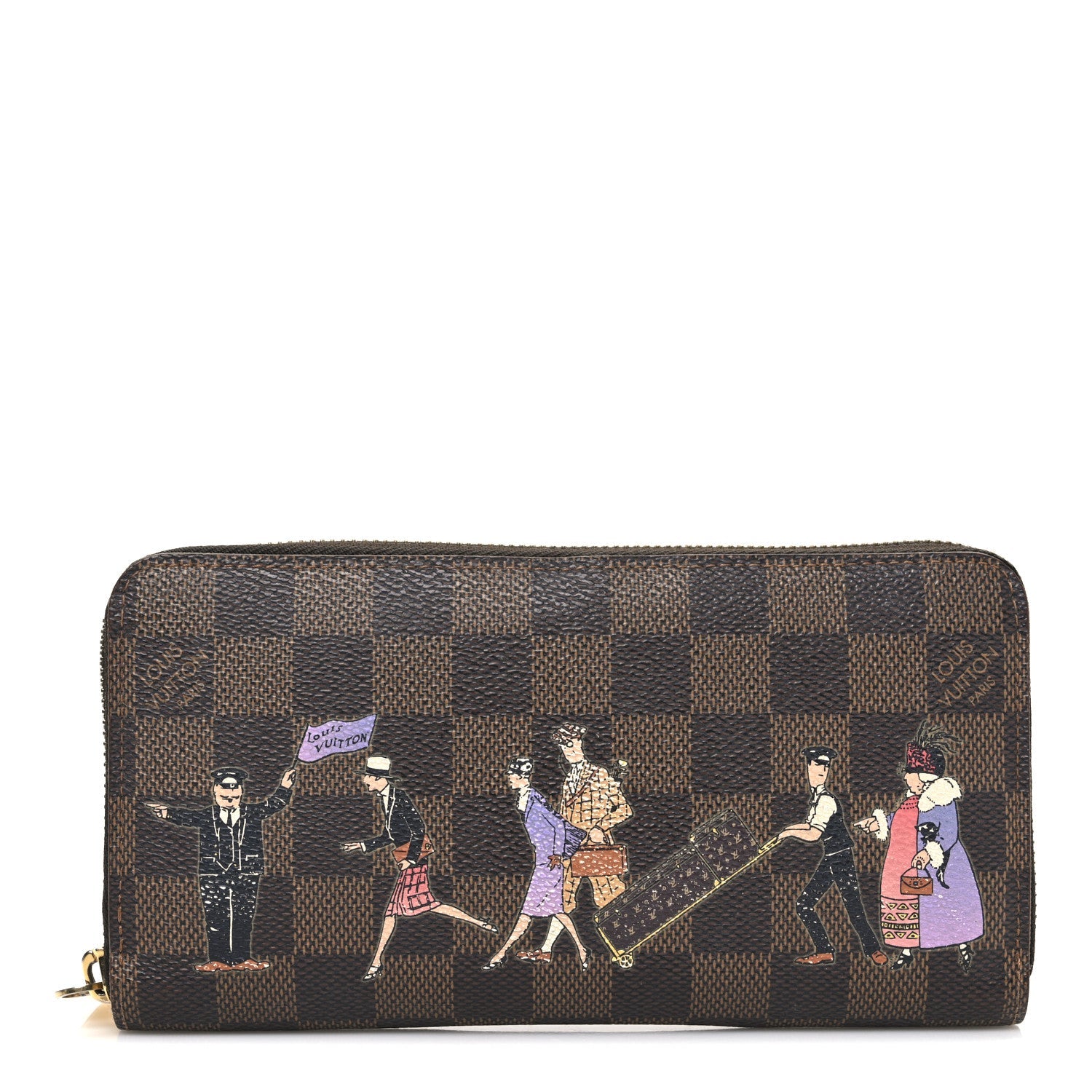 Louis Vuitton Damier Ebene Illustre Zippy Wallet Violet