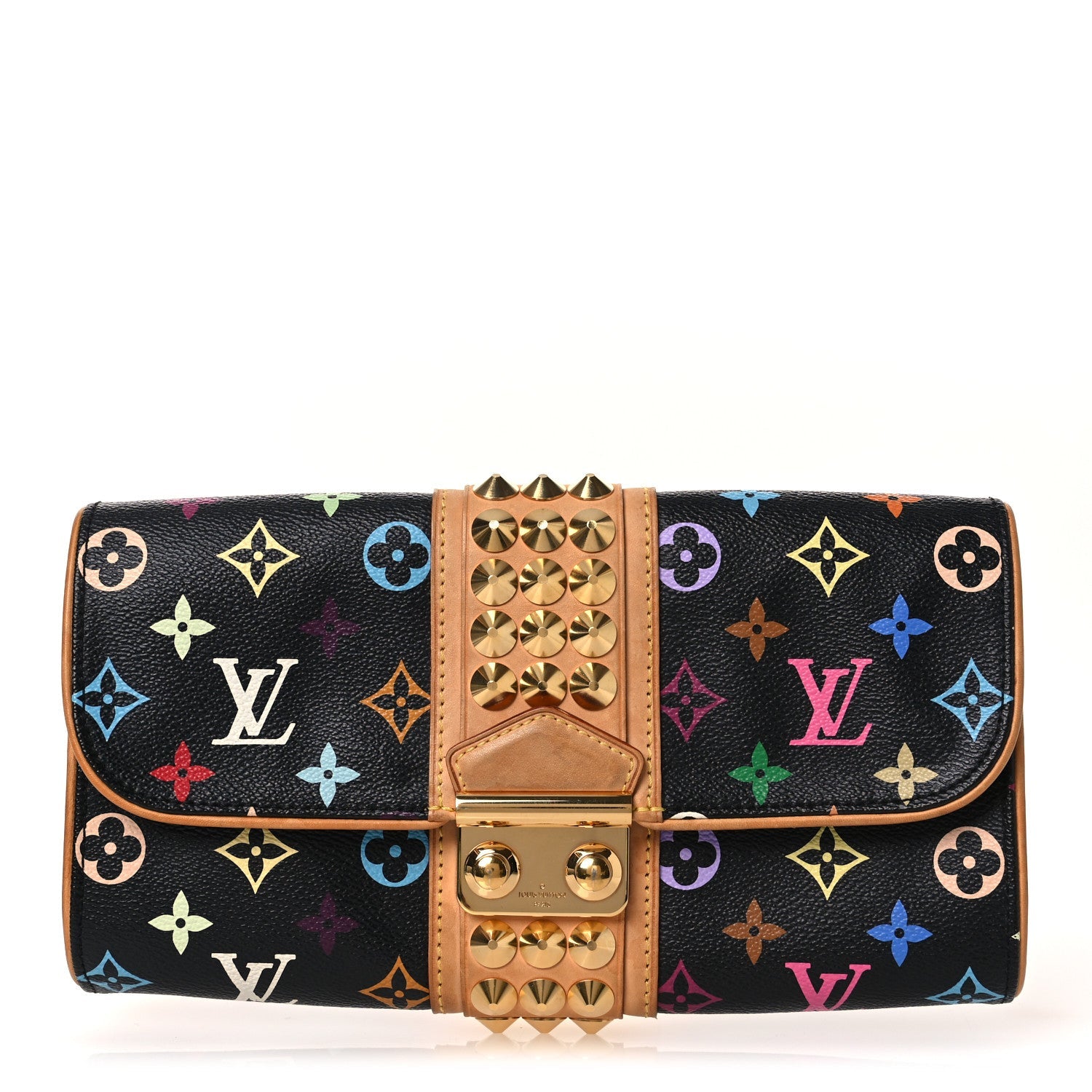 Louis Vuitton Monogram Multicolor Courtney Clutch Black
