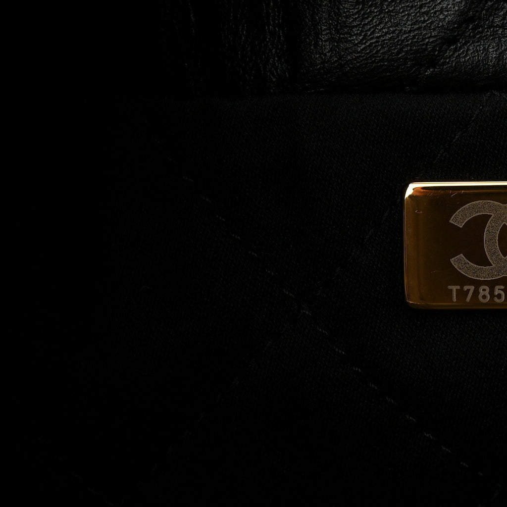 Chanel Crumpled Calfskin Quilted Chanel 22 Black