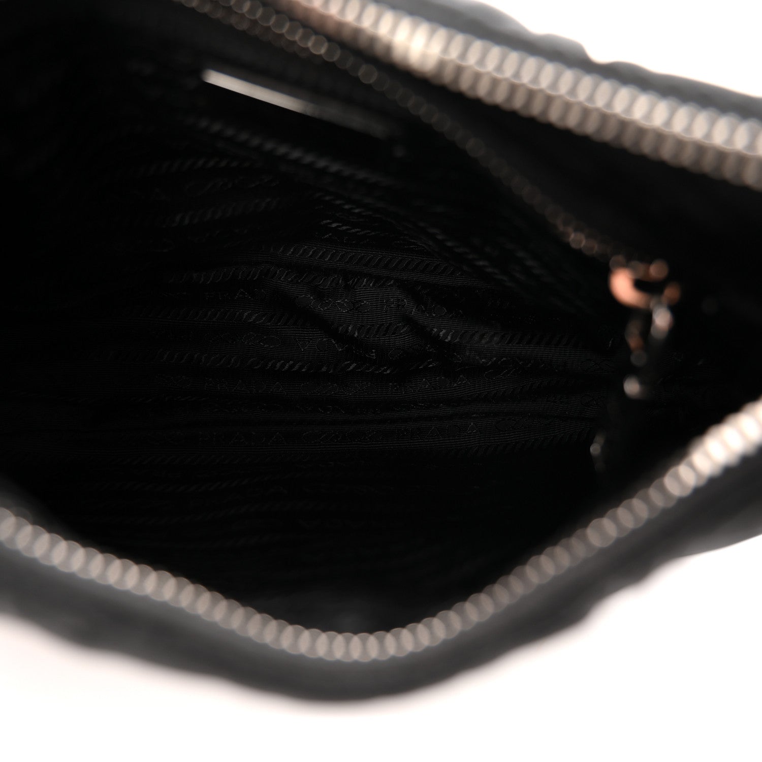 Prada Re-Nylon Triangle Padded Patchwork Shoulder Bag Black