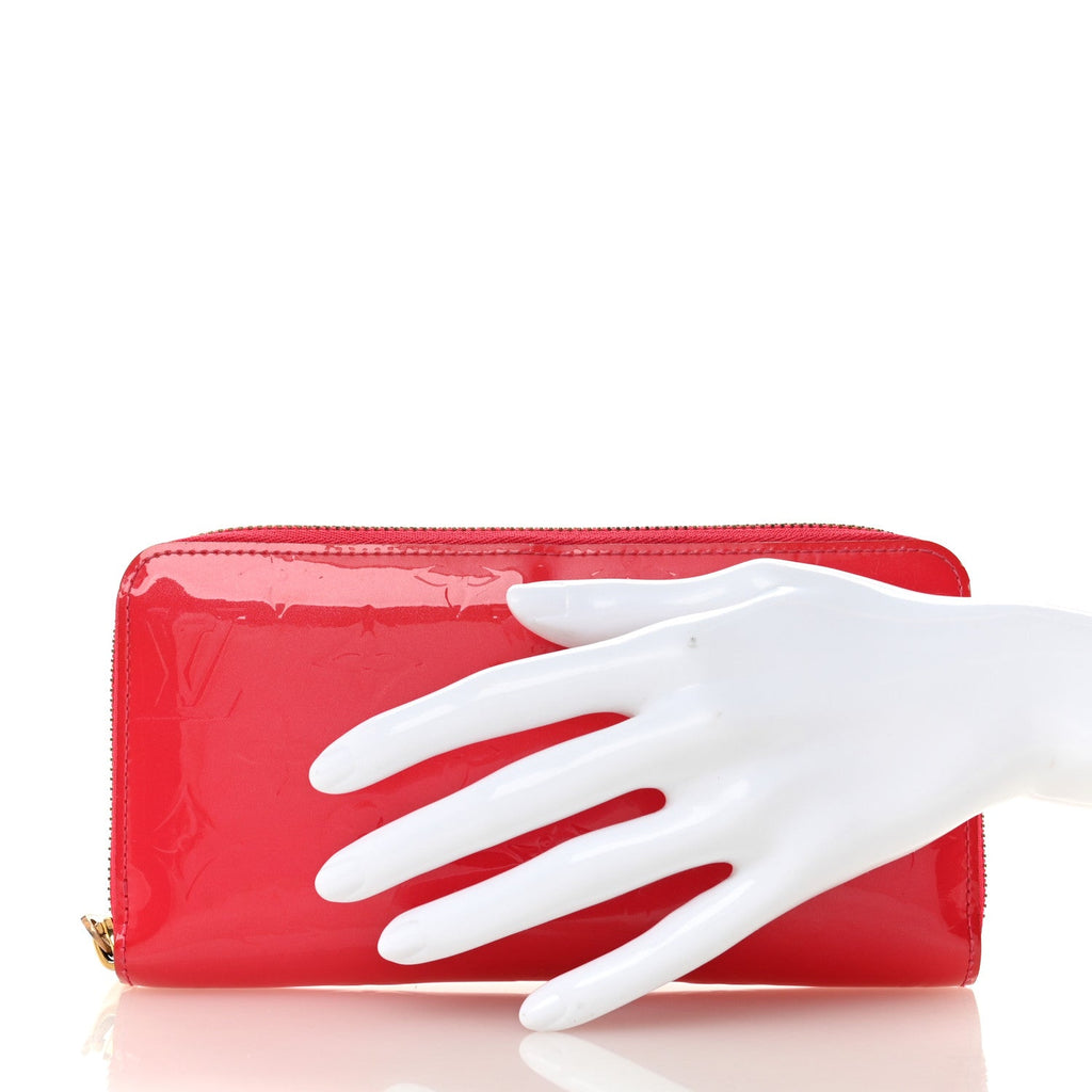 Louis Vuitton Vernis Zippy Wallet Rose Litchi