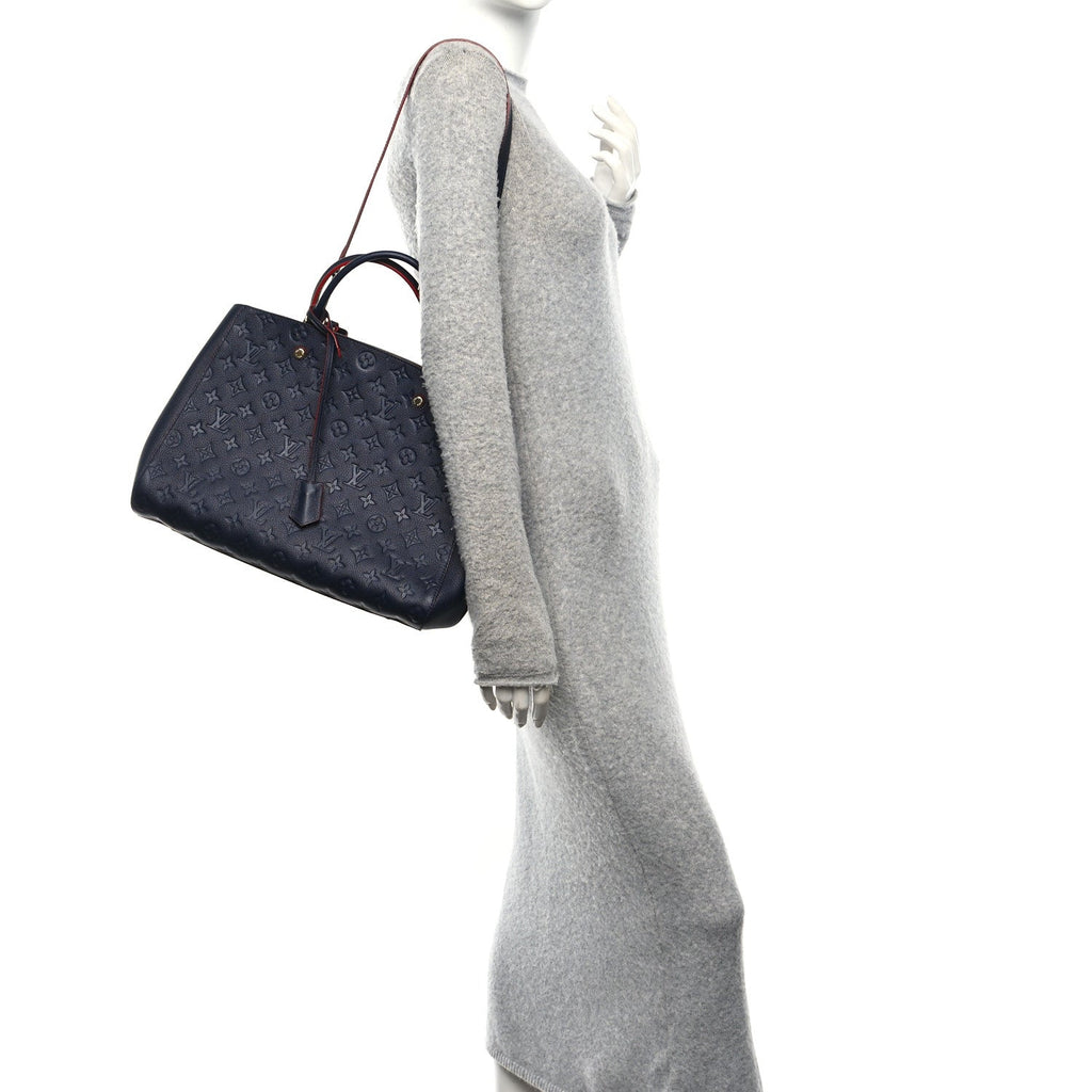 Louis Vuitton Empreinte Montaigne MM Marine Rouge