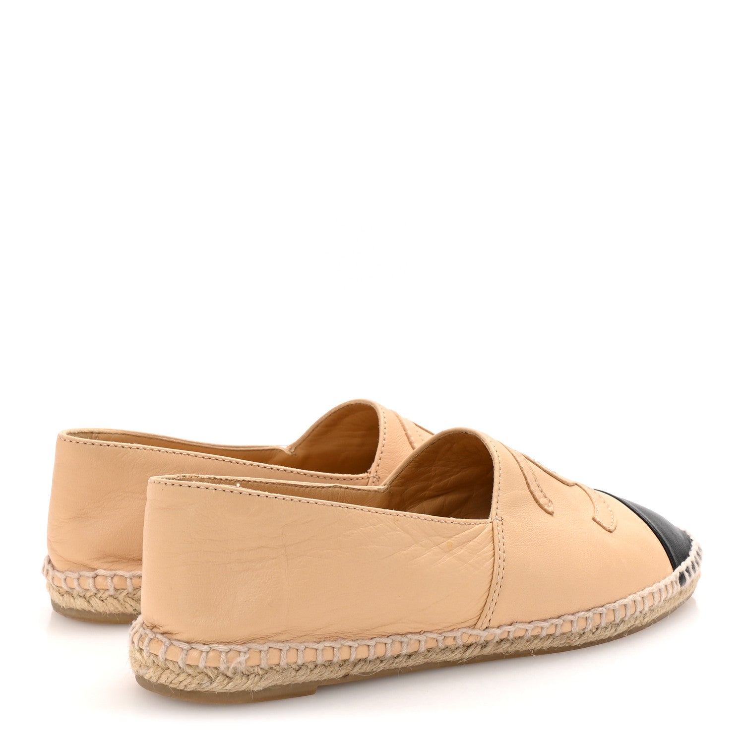 Lambskin CC Espadrilles 35 Beige Black