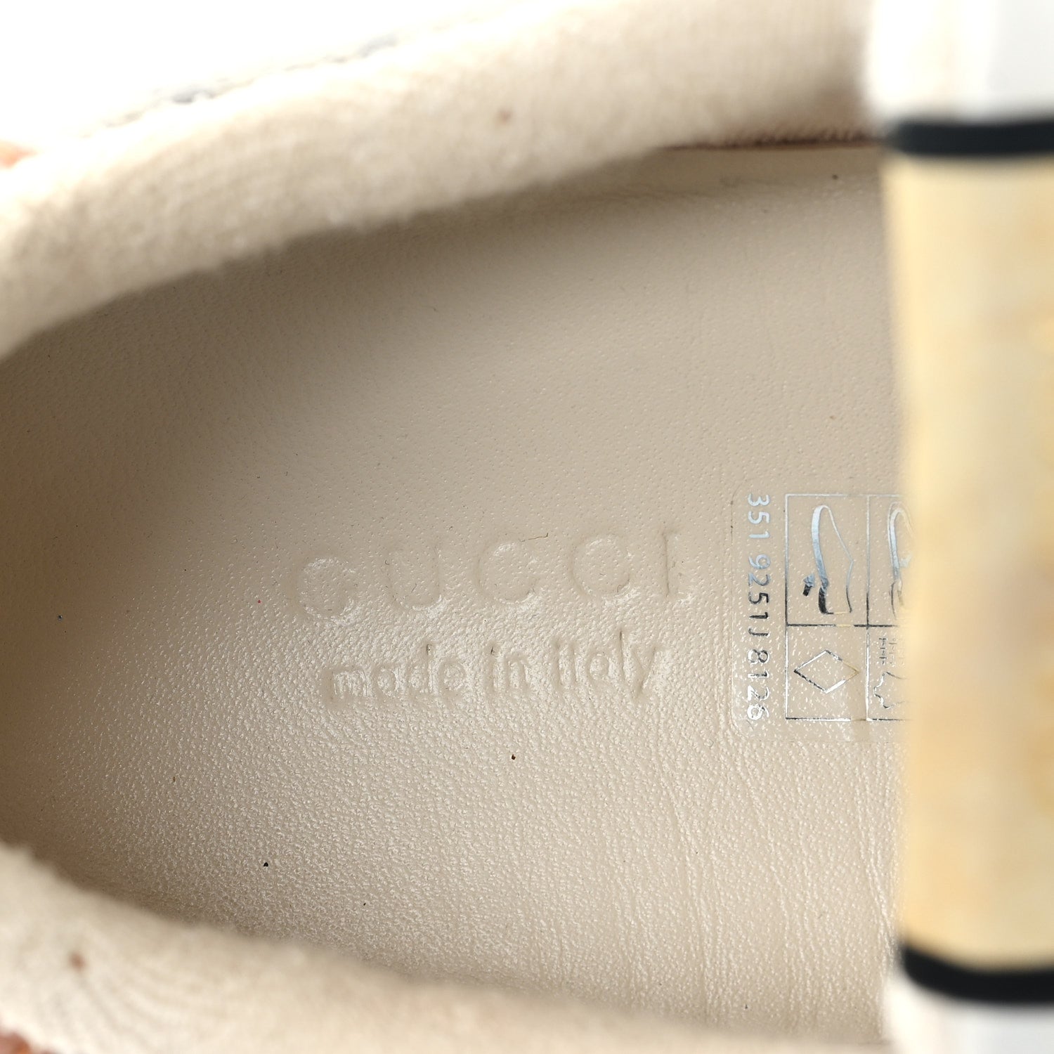 Gucci GG Supreme Monogram Harness Calfskin Web Womens Screener Sneakers 39 Beige Ebony Rosso Harness Brown