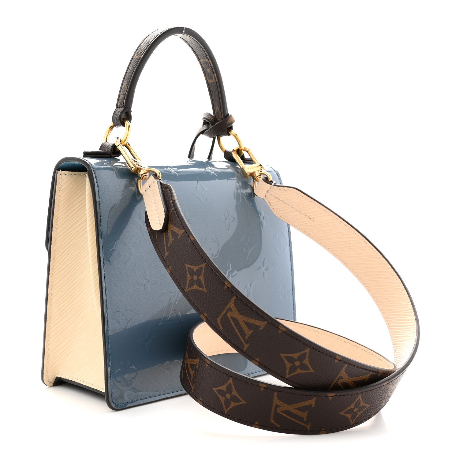 Louis Vuitton Vernis Epi Monogram Spring Street Light Blue