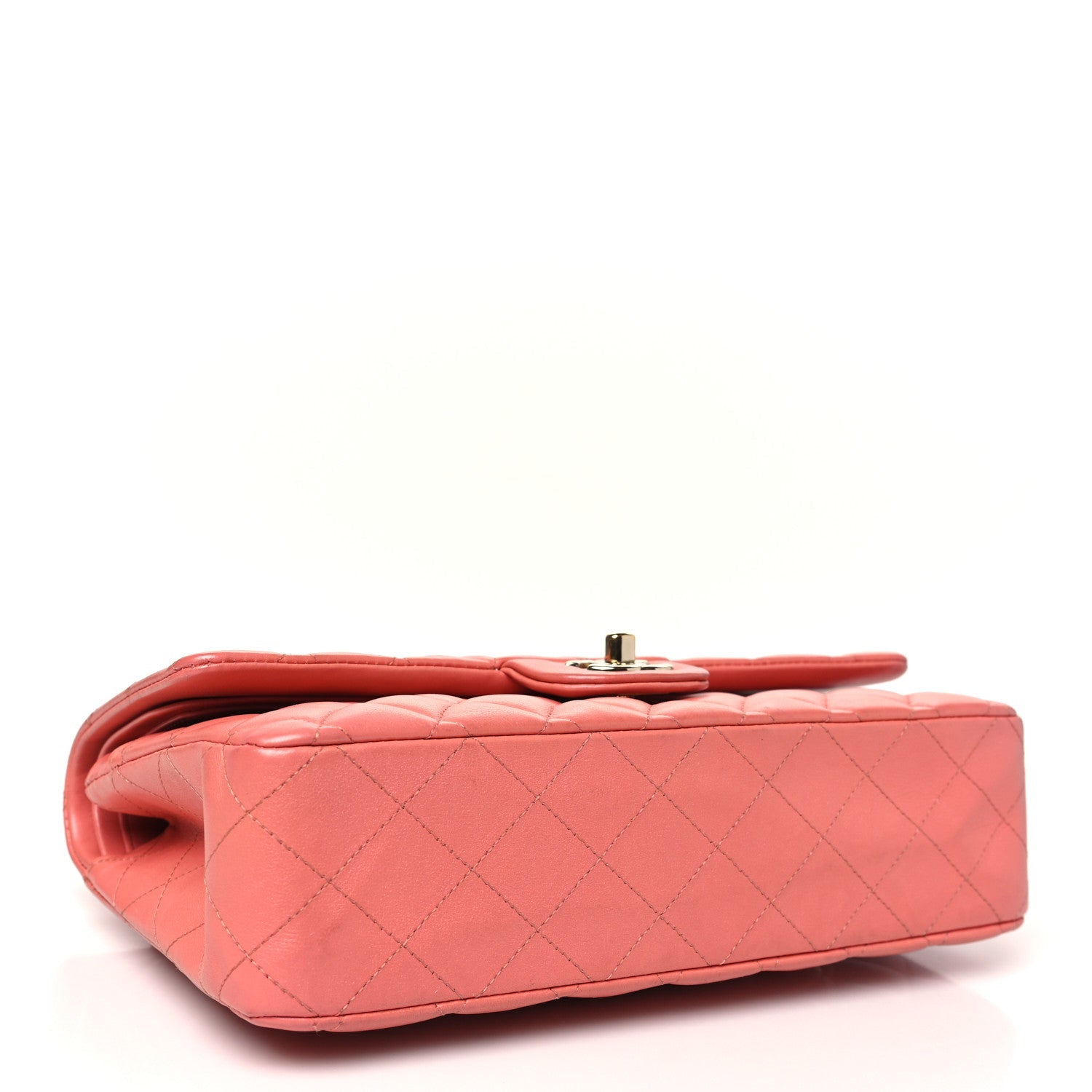 Chanel Iridescent Lambskin Quilted Medium Double Flap Pink