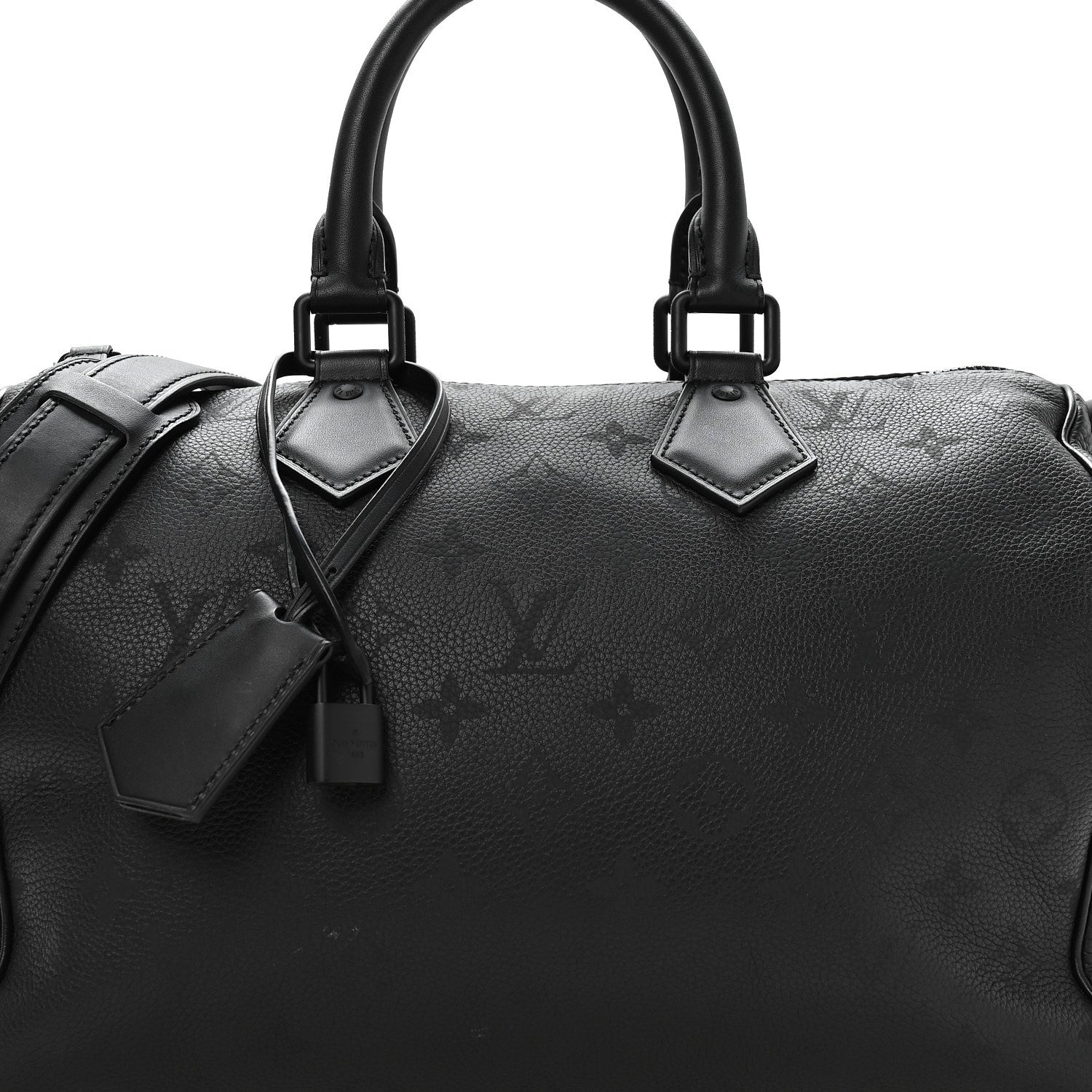 Louis Vuitton Calfskin Monogram Speedy P9 Bandouliere 30 Ultra Black