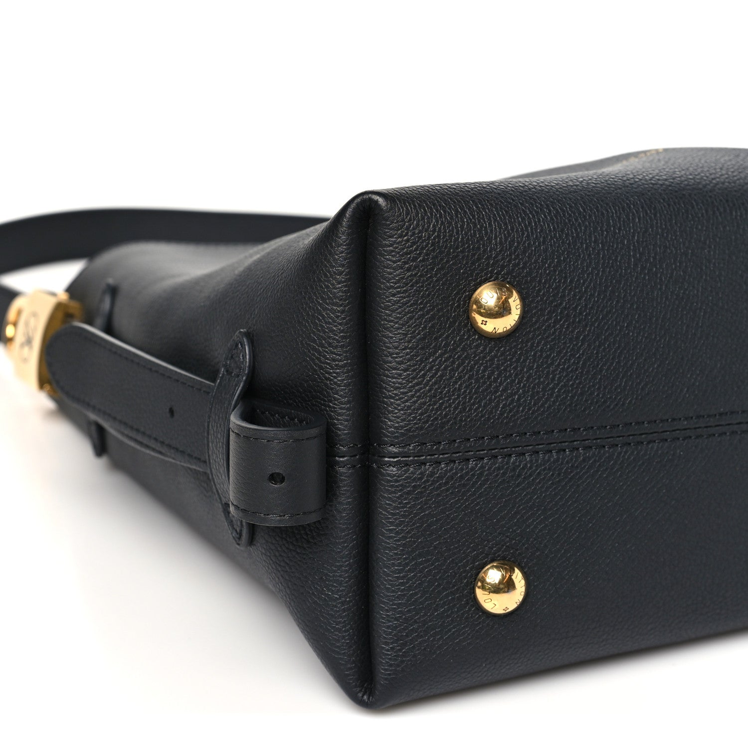 Louis Vuitton Grained Calfskin Low Key Hobo PM Black