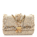 Christian Dior Tweed Medium Miss Dior Flap Beige