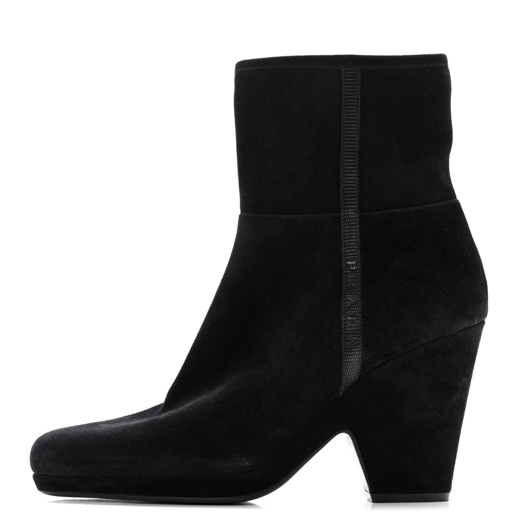 Prada Scamosciato Zip Boots 40 Black