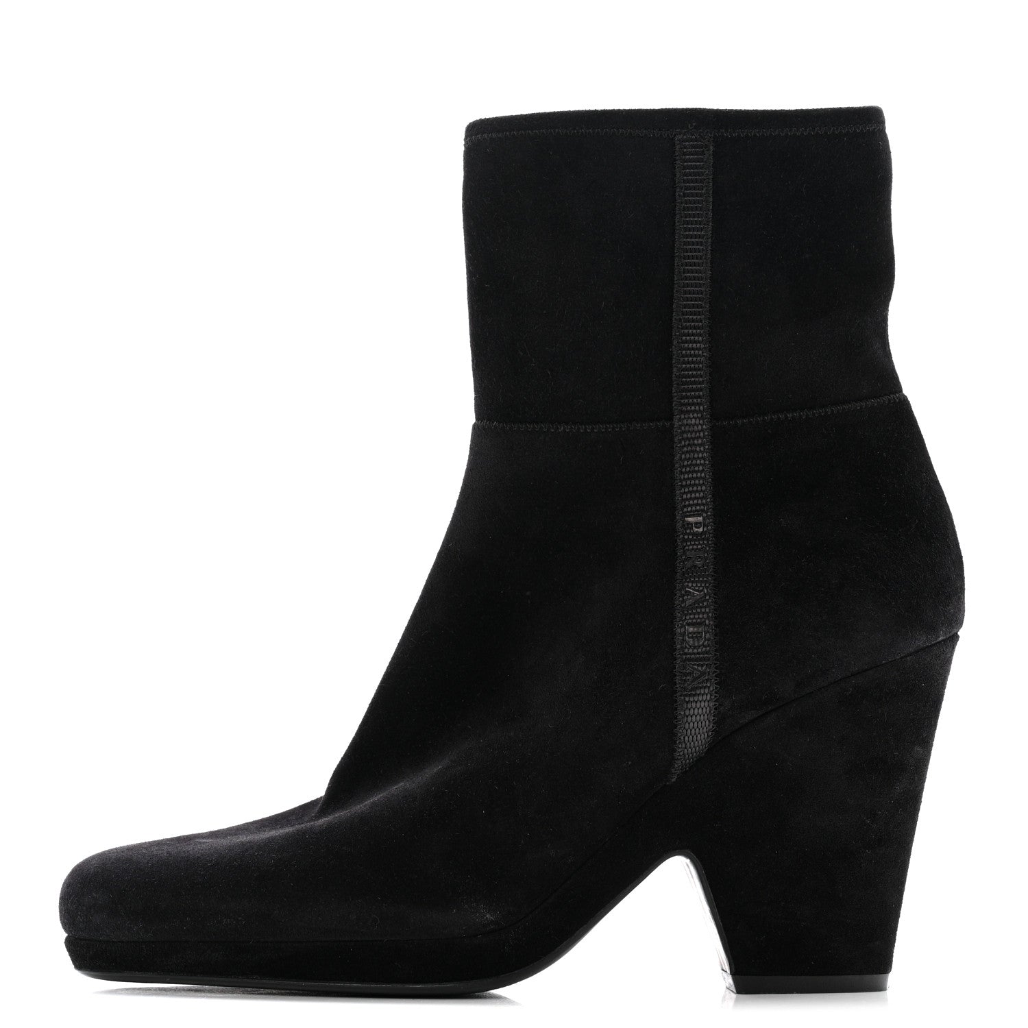 Prada Scamosciato Zip Boots 40 Black