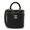Chanel Caviar Quilted Top Handle Vanity Case Black