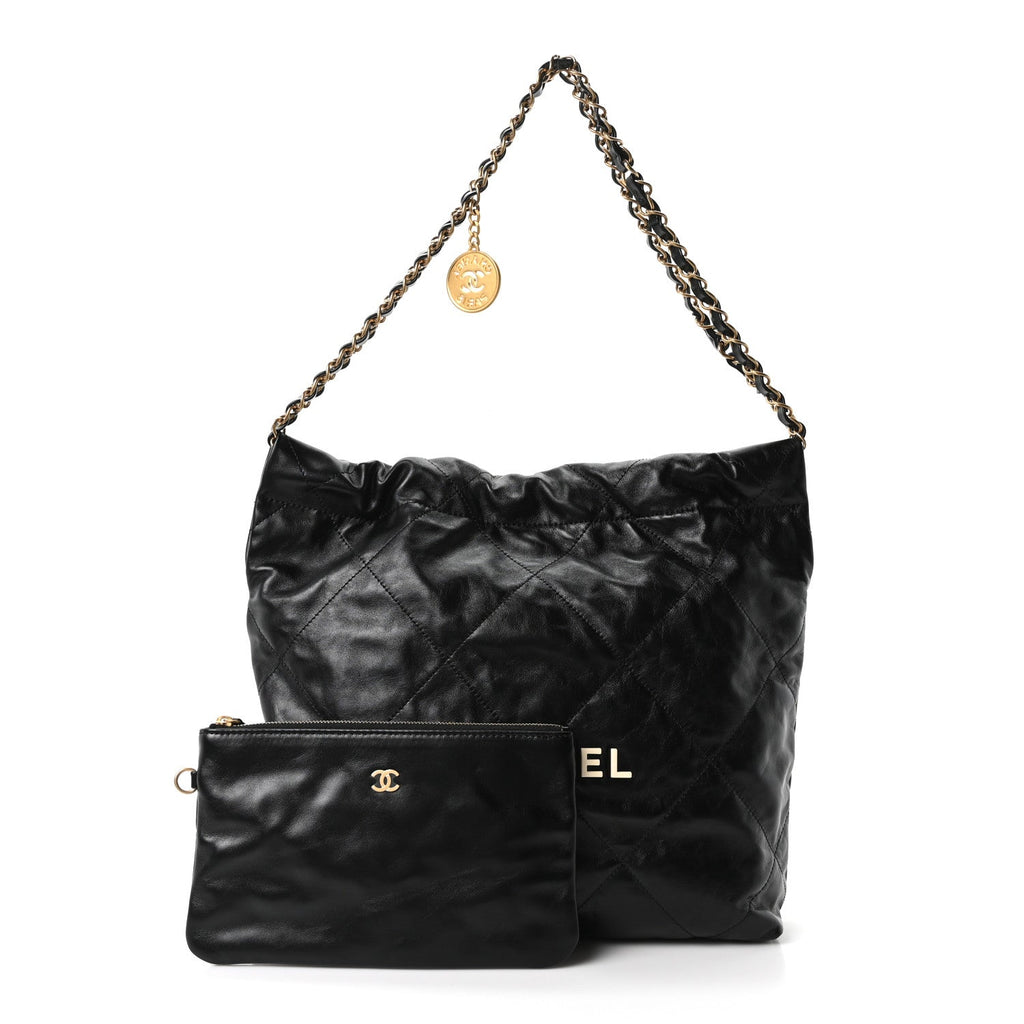 Chanel Calfskin Quilted Small Chanel 22 Black