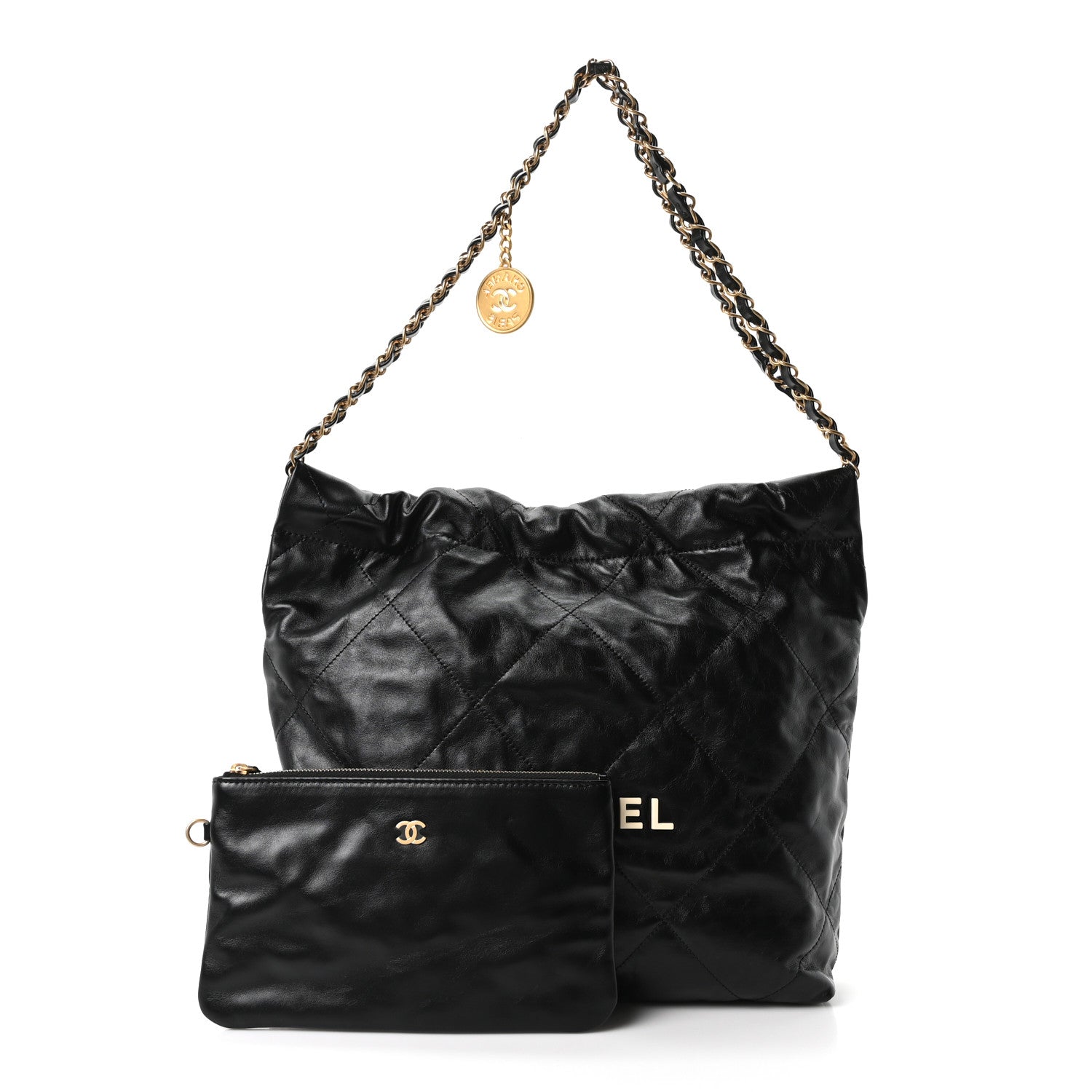 Chanel Calfskin Quilted Small Chanel 22 Black