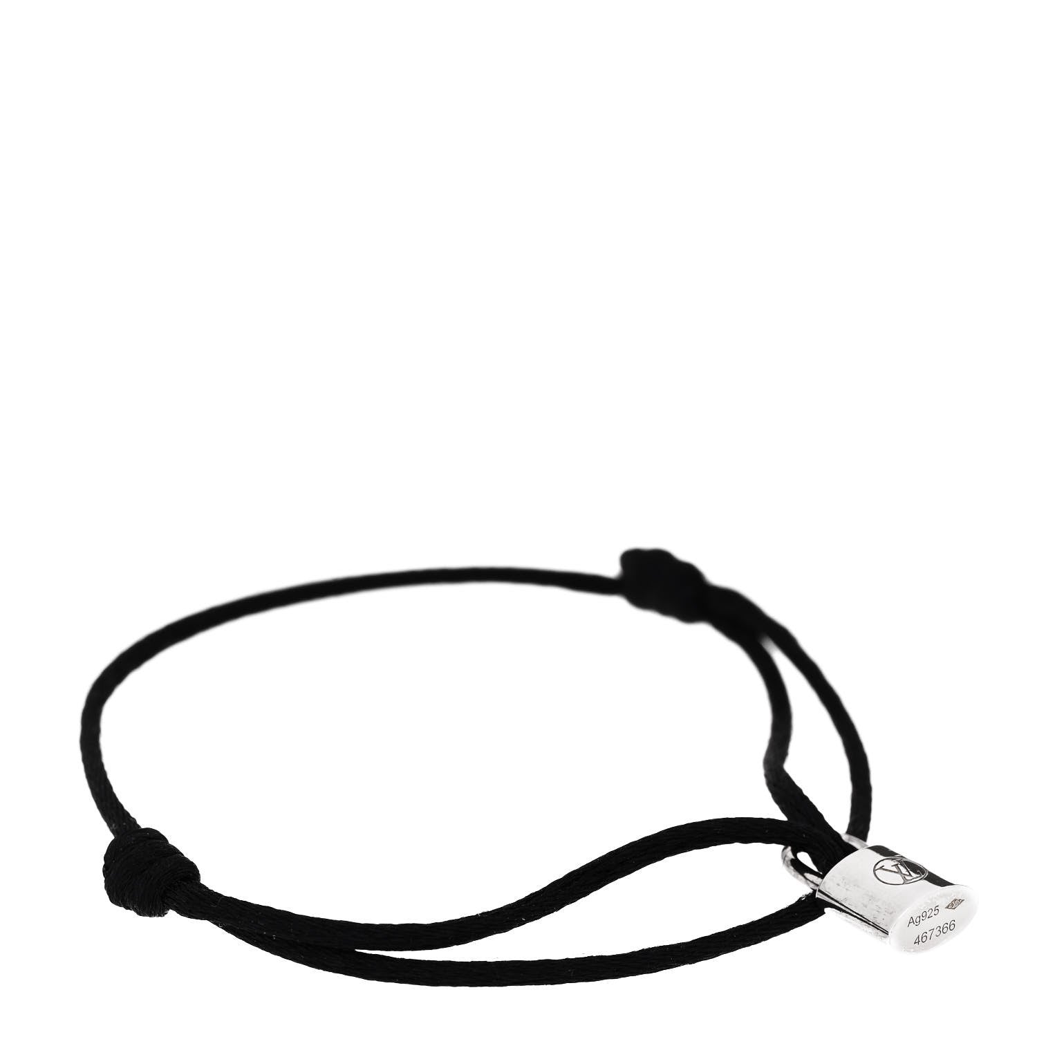 Louis Vuitton X UNICEF Sterling Silver Lockit Bracelet Black